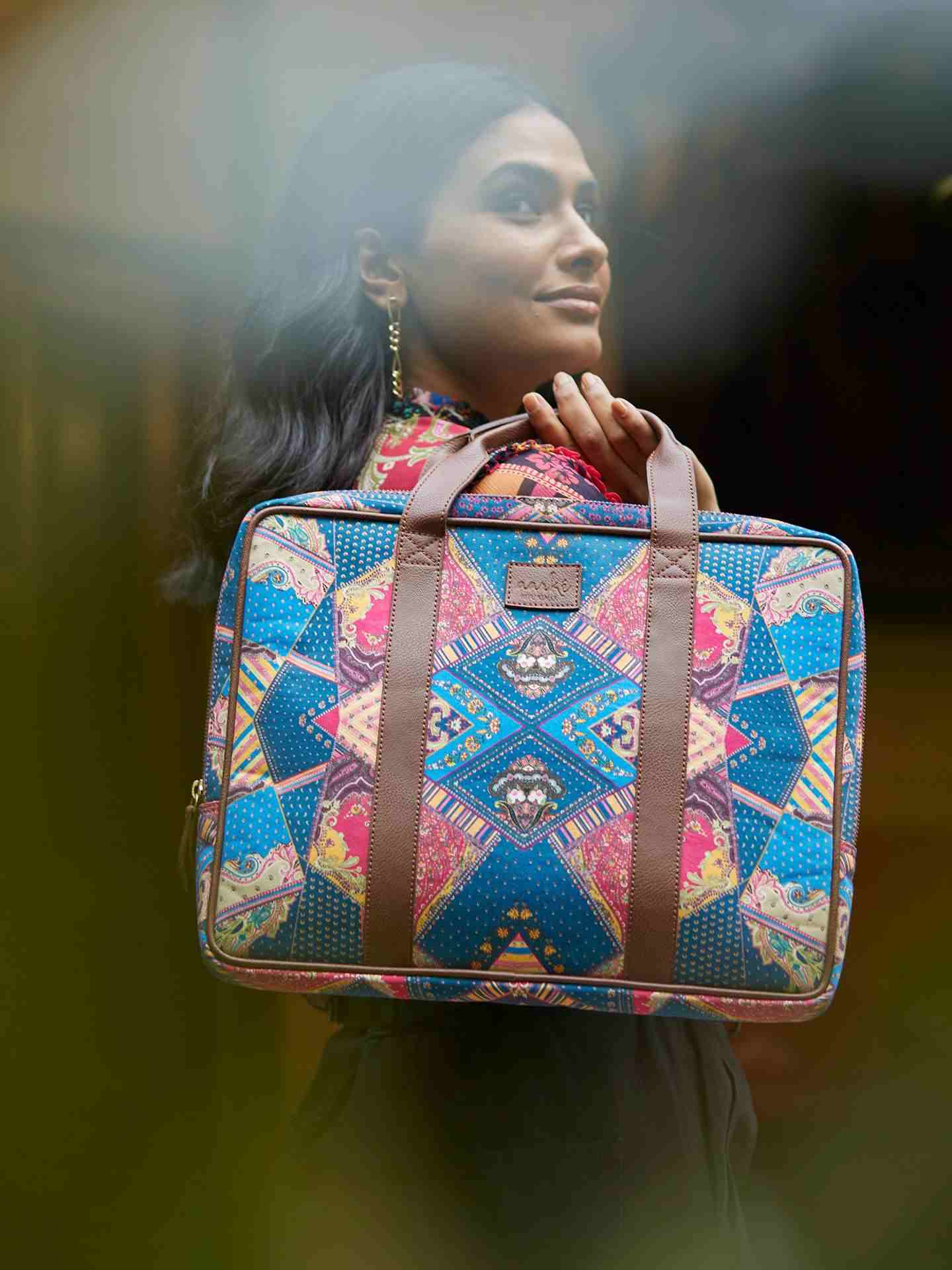 Blue Patch Paisley Laptop Sleeve