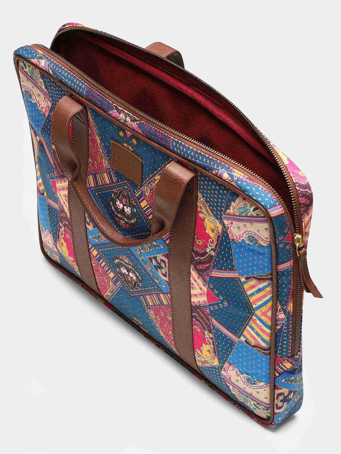 Blue Patch Paisley Laptop Sleeve