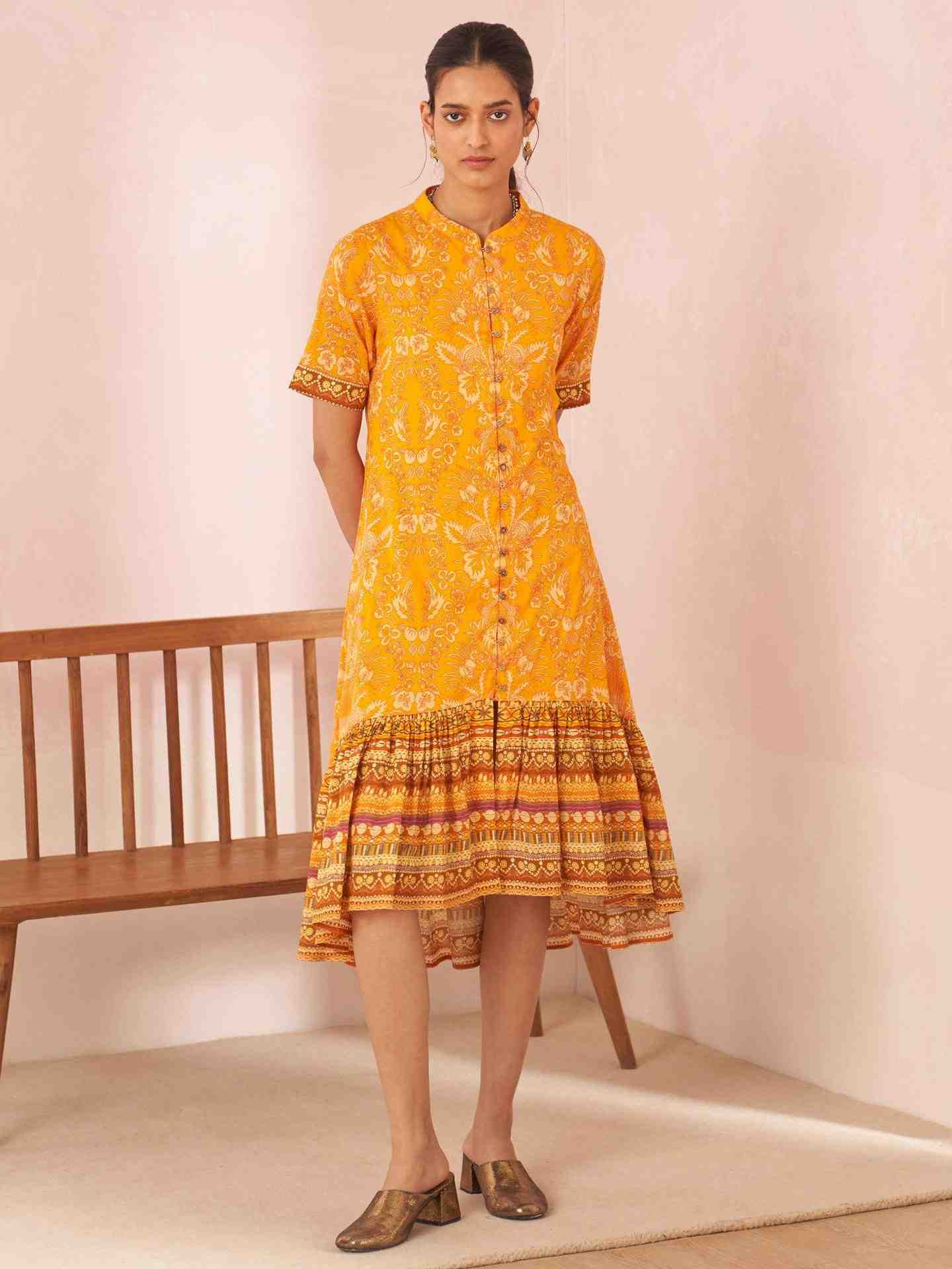 Yellow Saiba Long Dress