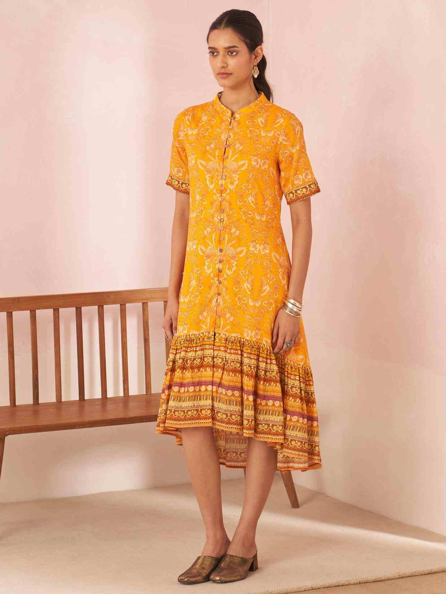 Yellow Saiba Long Dress