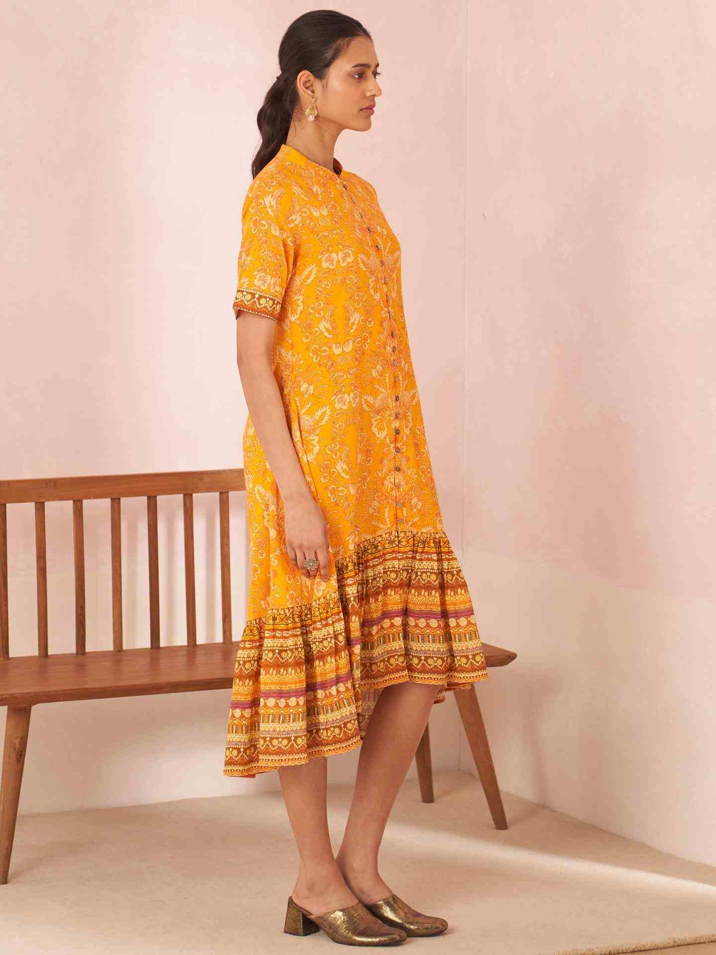 Yellow Saiba Long Dress