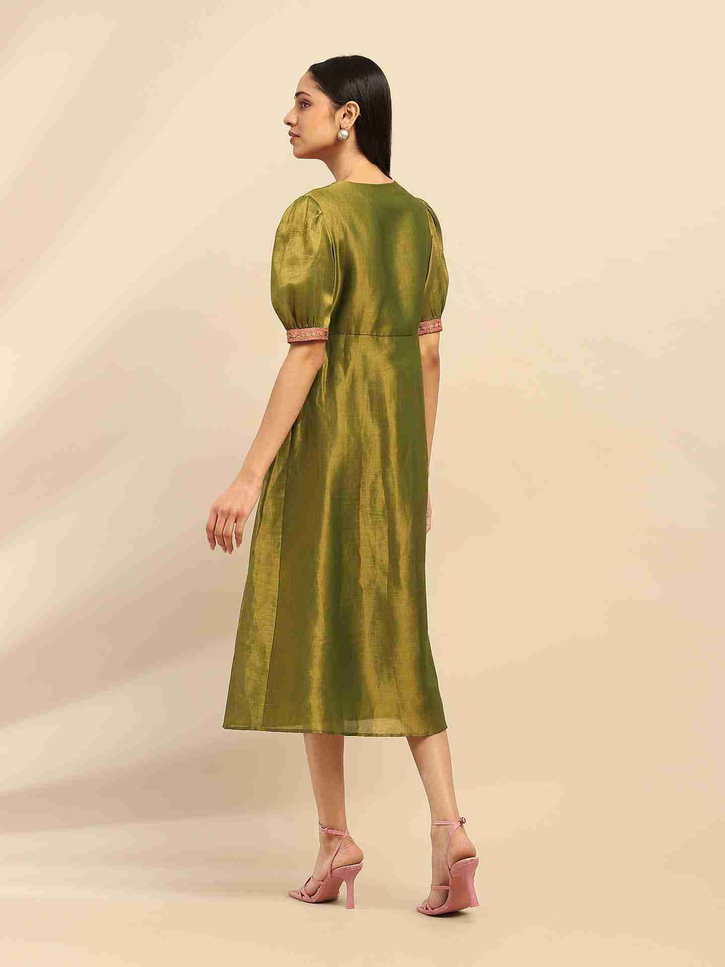 Green Sitara Midi Dress