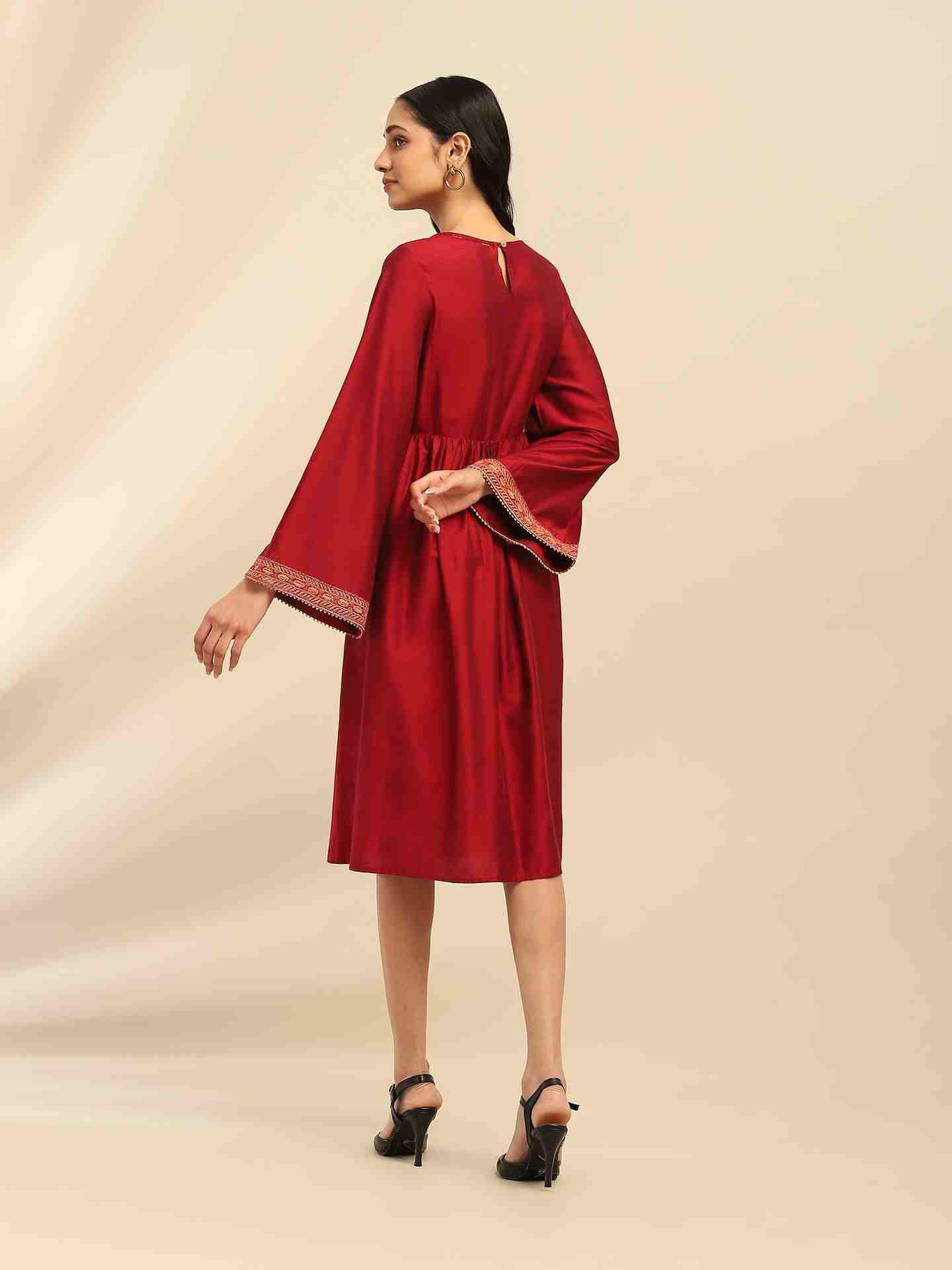 Red Scarlette Midi Dress