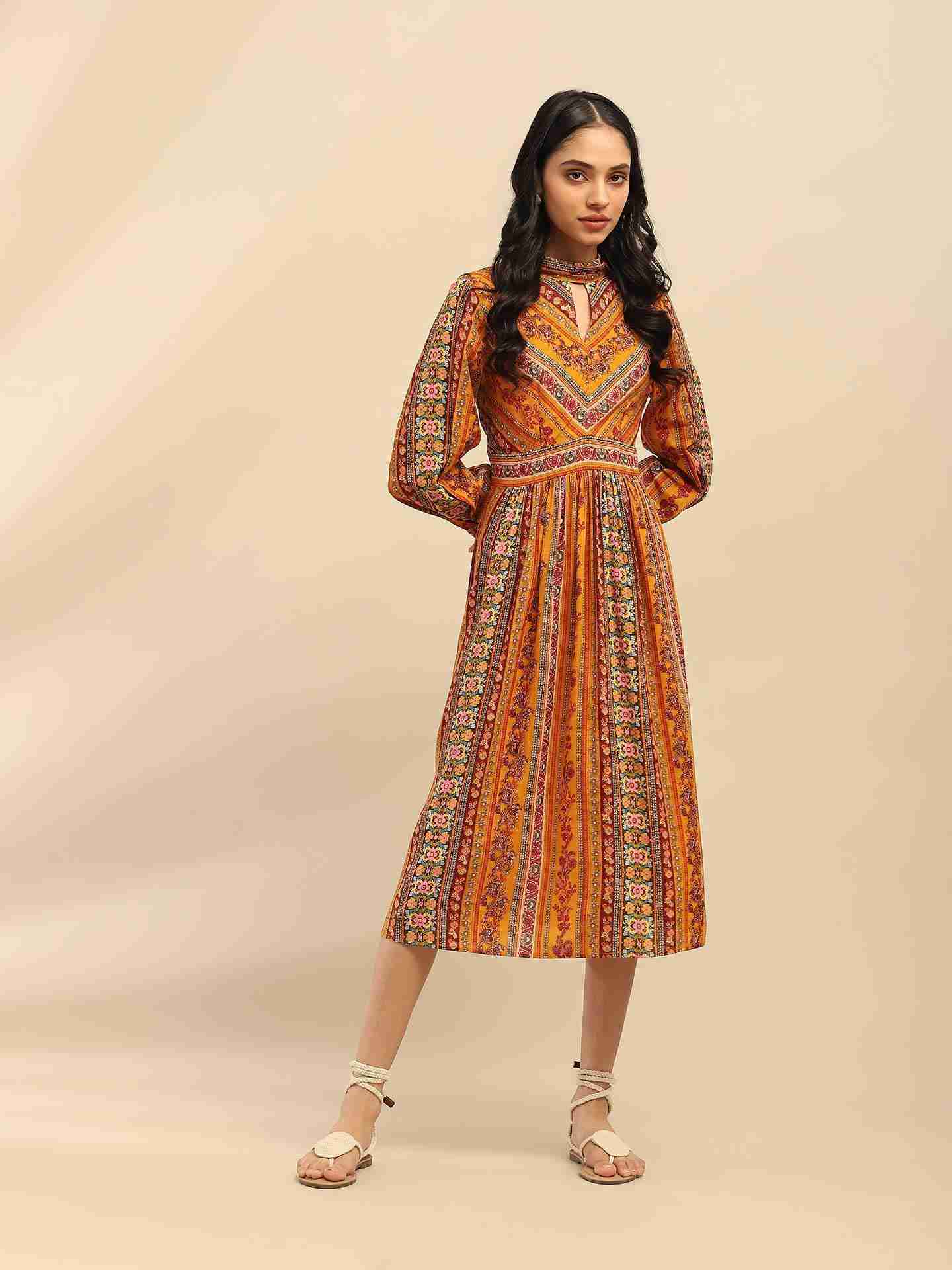 Yellow Meera Long Dress