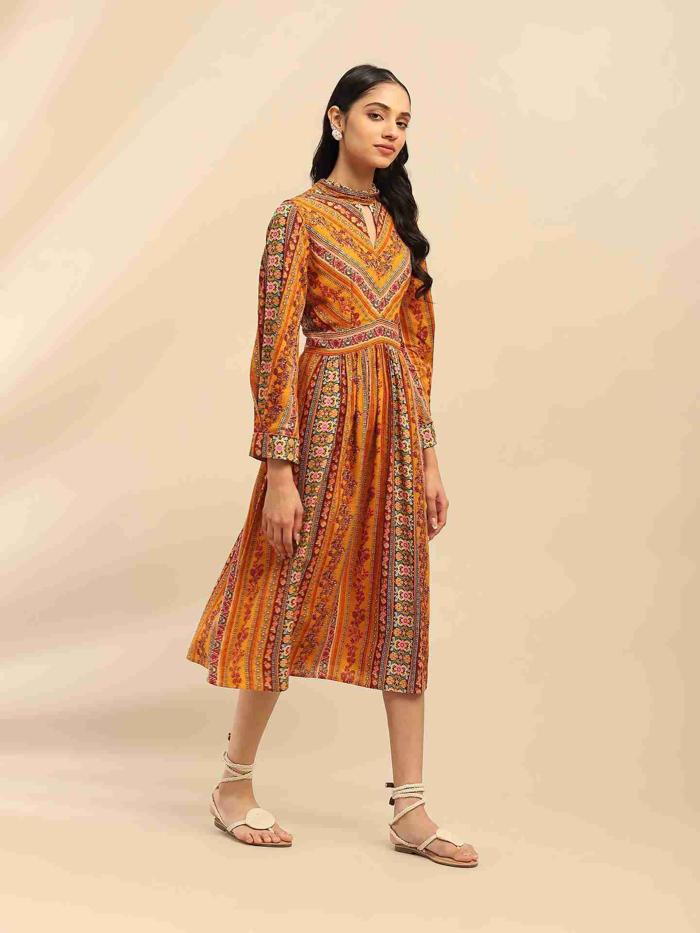 Yellow Meera Long Dress