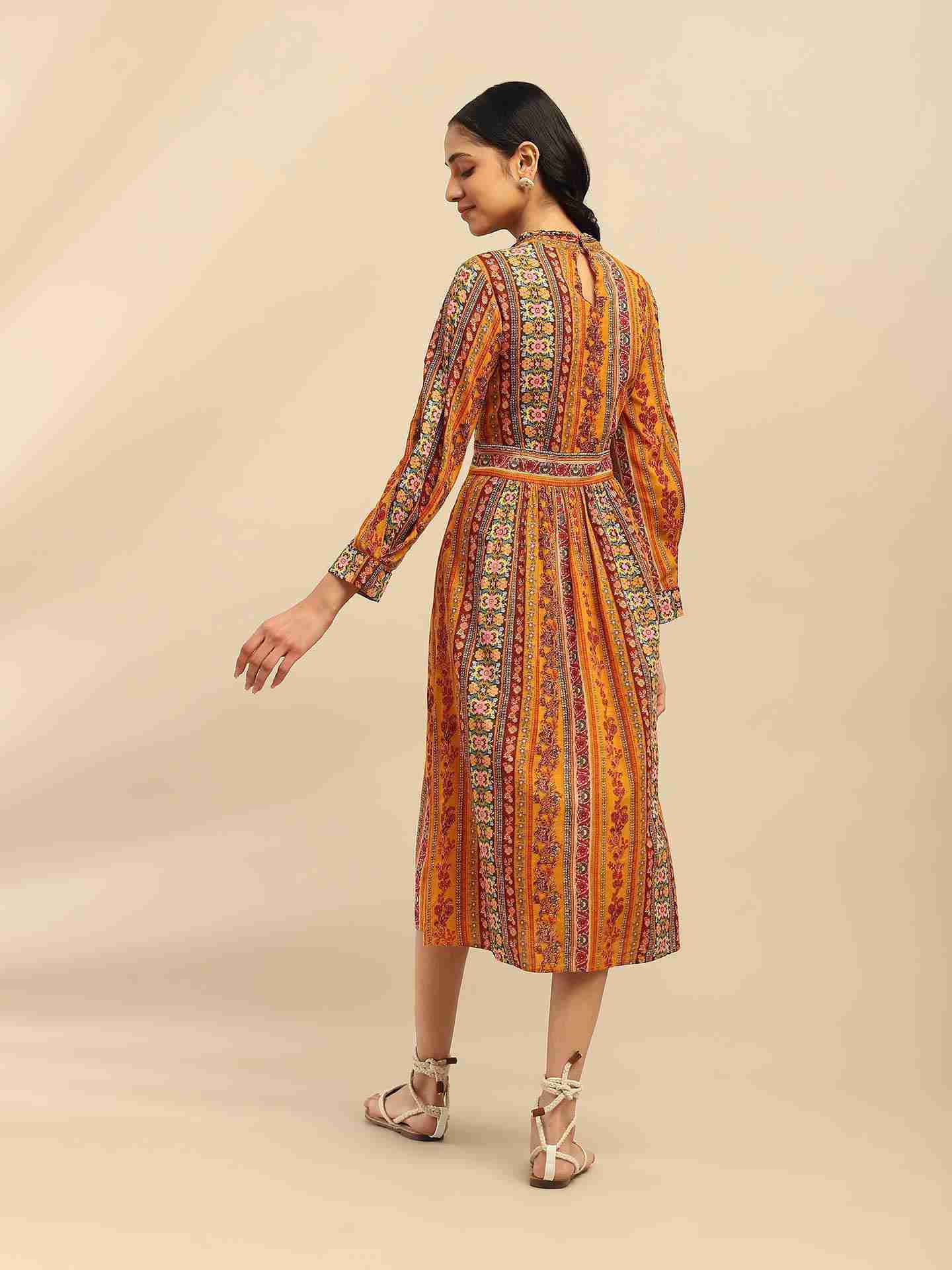 Yellow Meera Long Dress