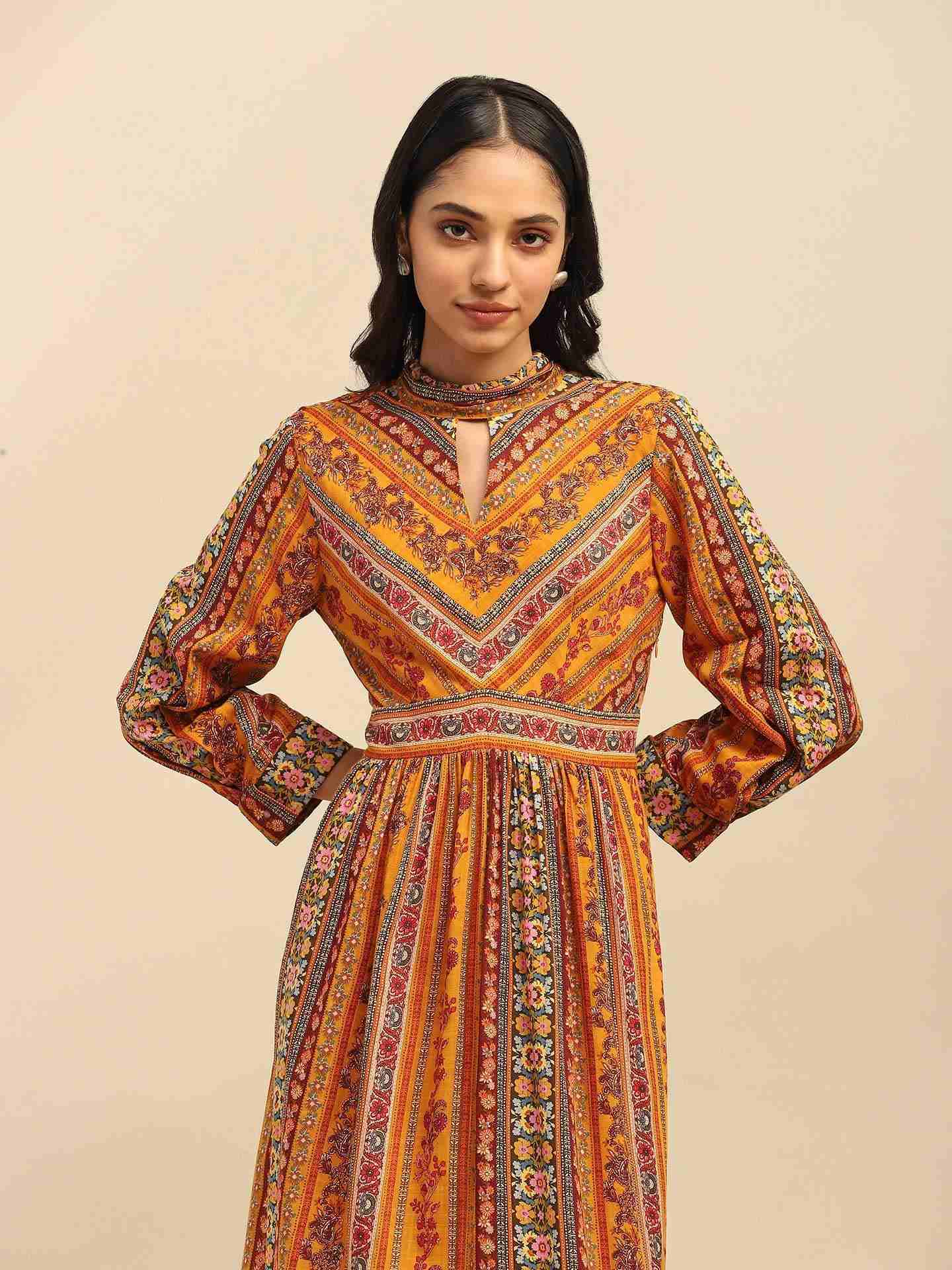 Yellow Meera Long Dress