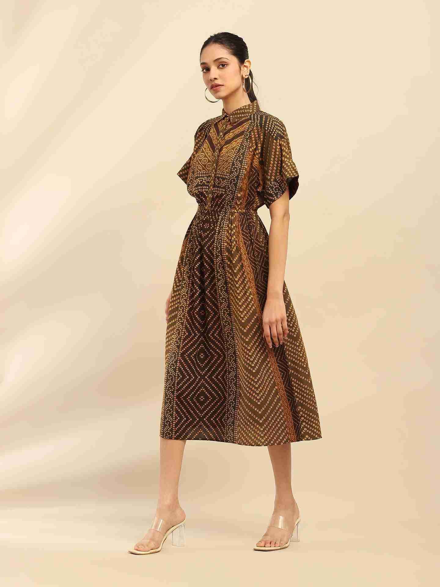 Green Kirti Shirt Dress