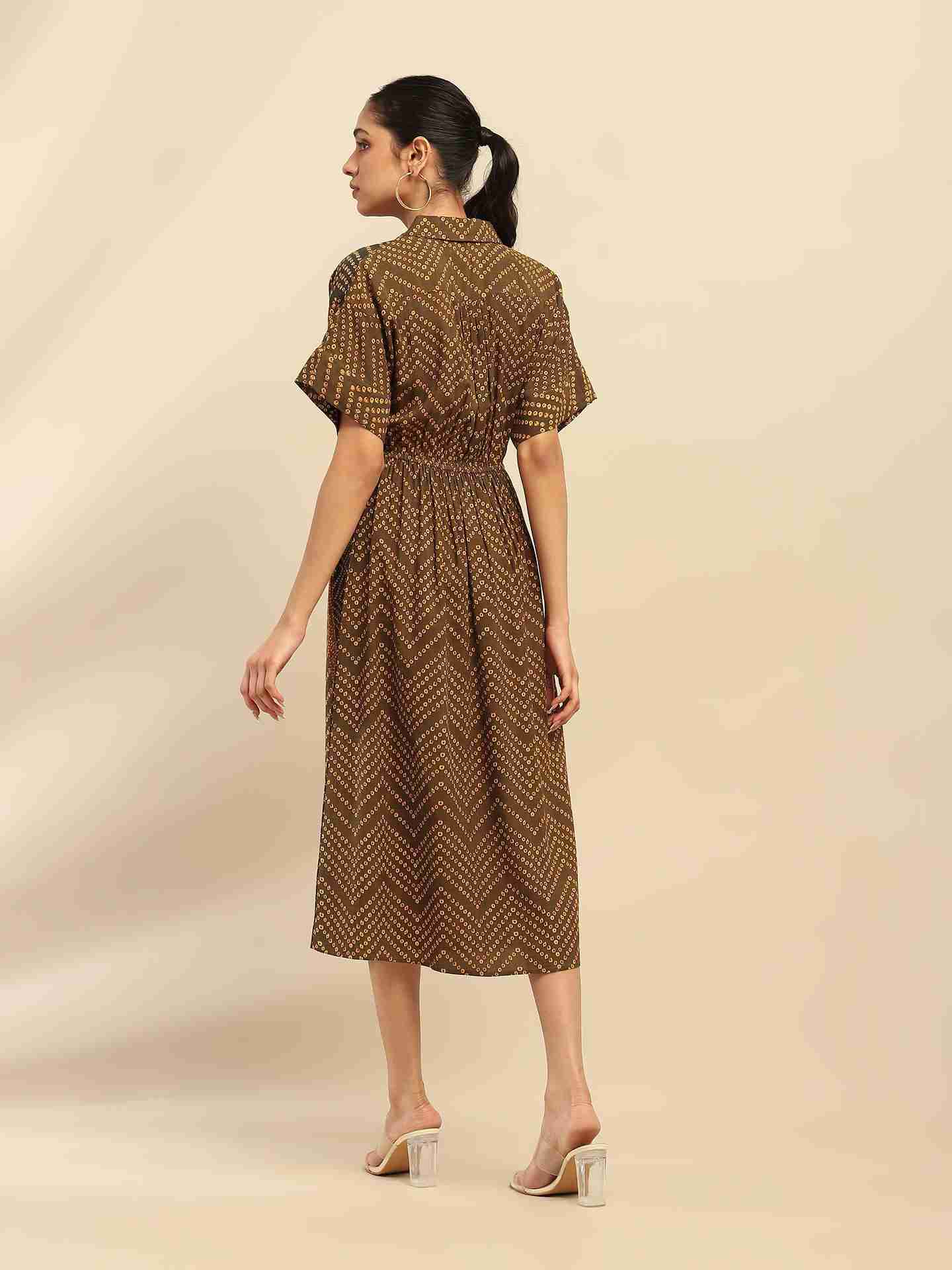 Green Kirti Shirt Dress