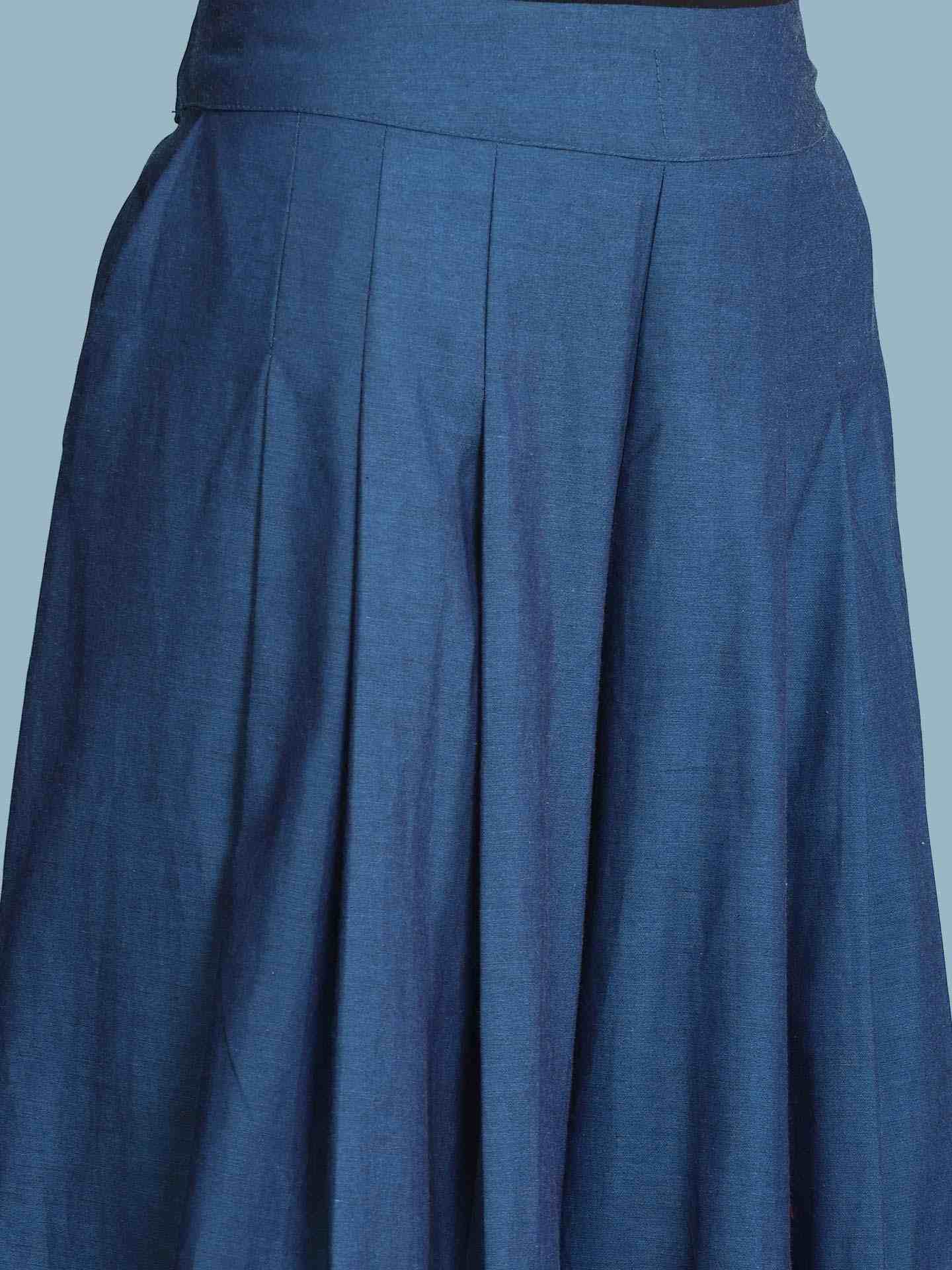 Blue Tulika Solid Palazzos