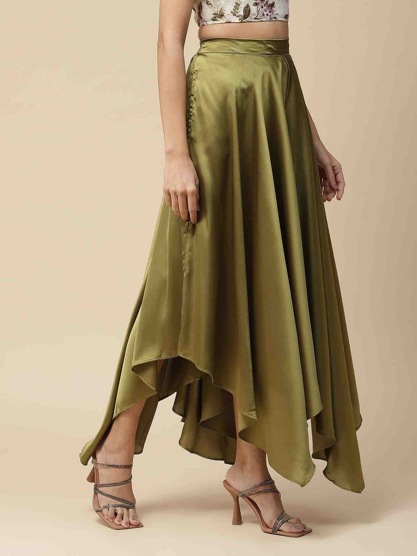 Olive Solid Palazzos