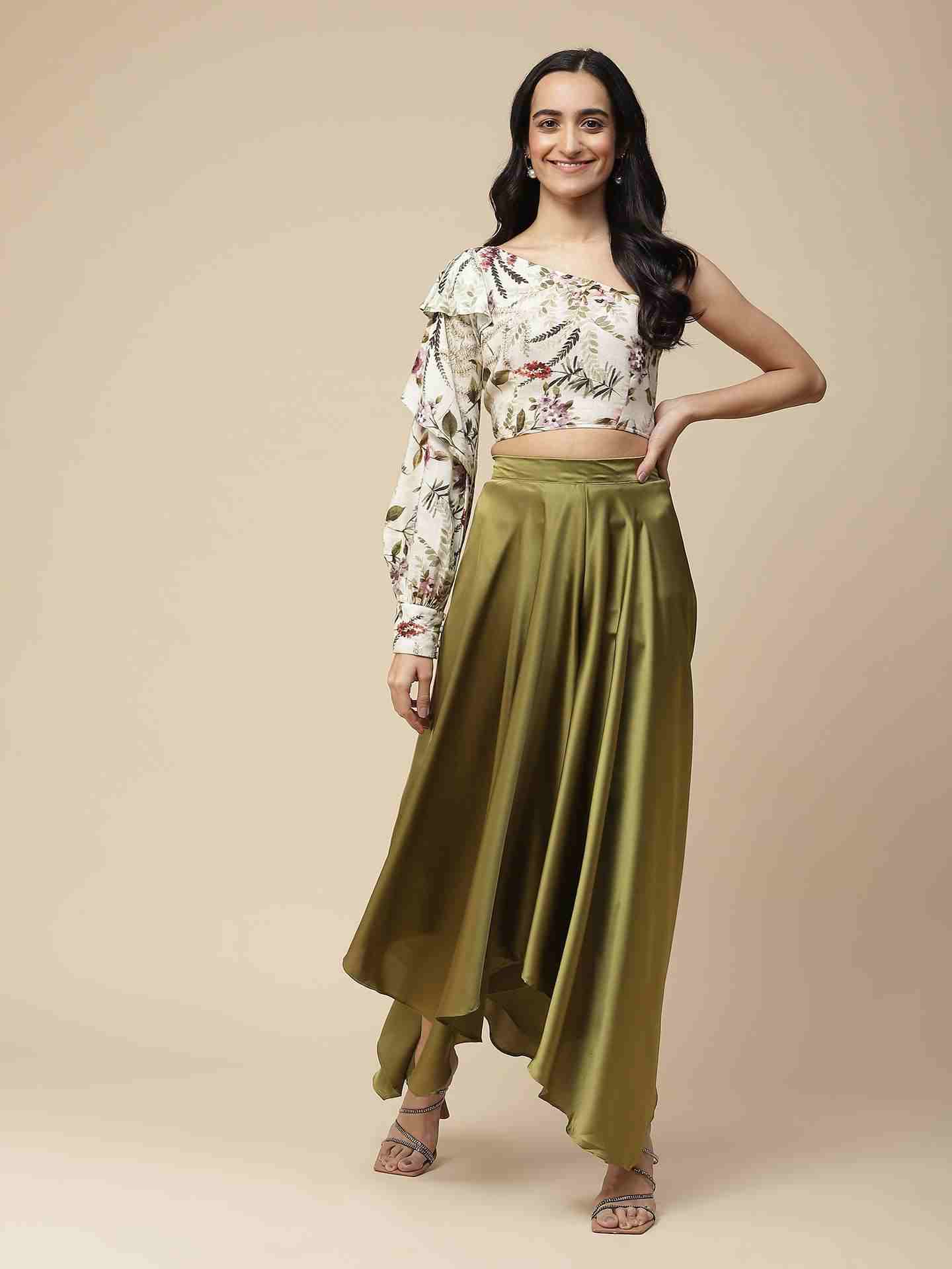 Olive Solid Palazzos