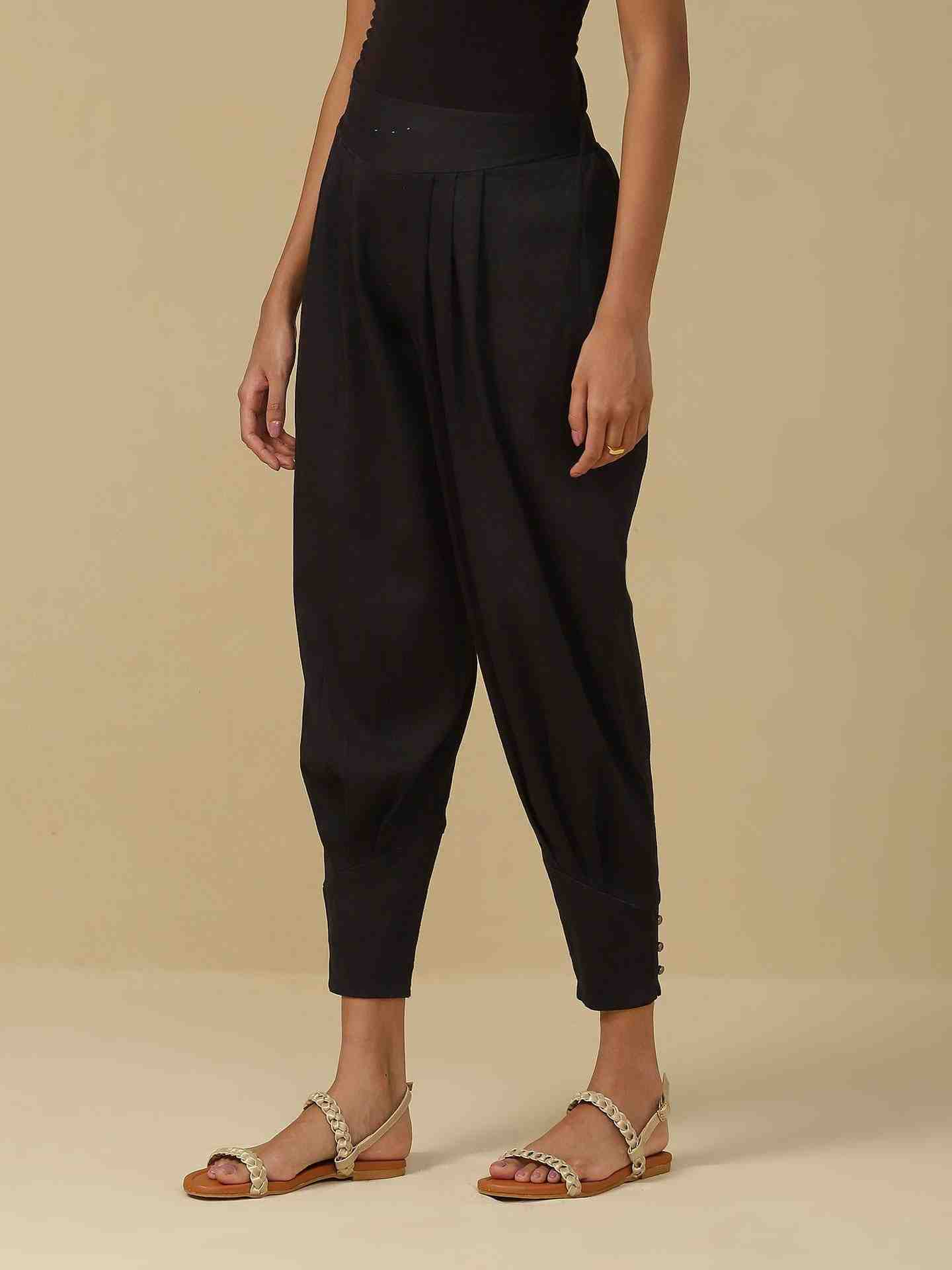 Black Tapered Trousers