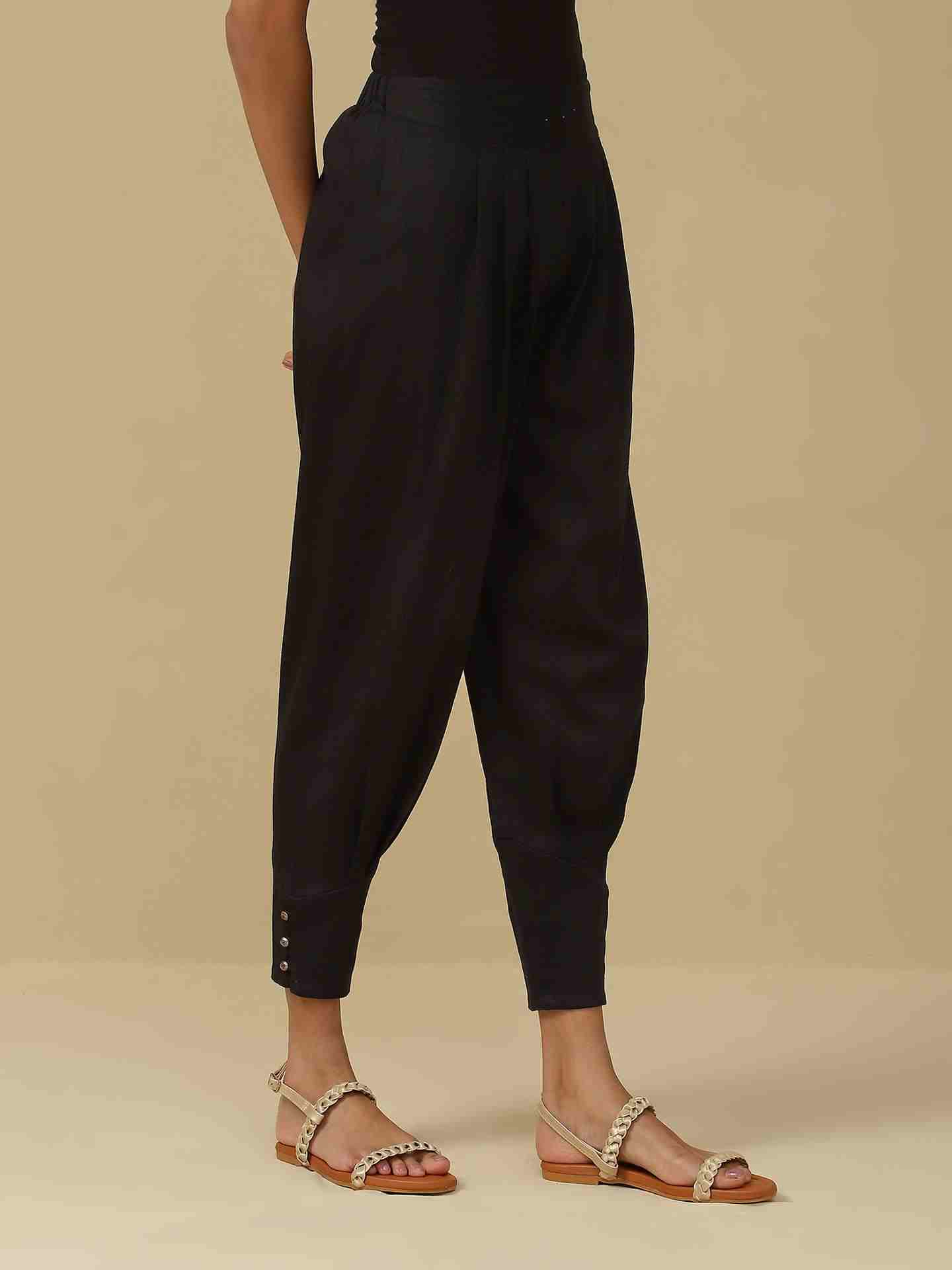 Black Tapered Trousers