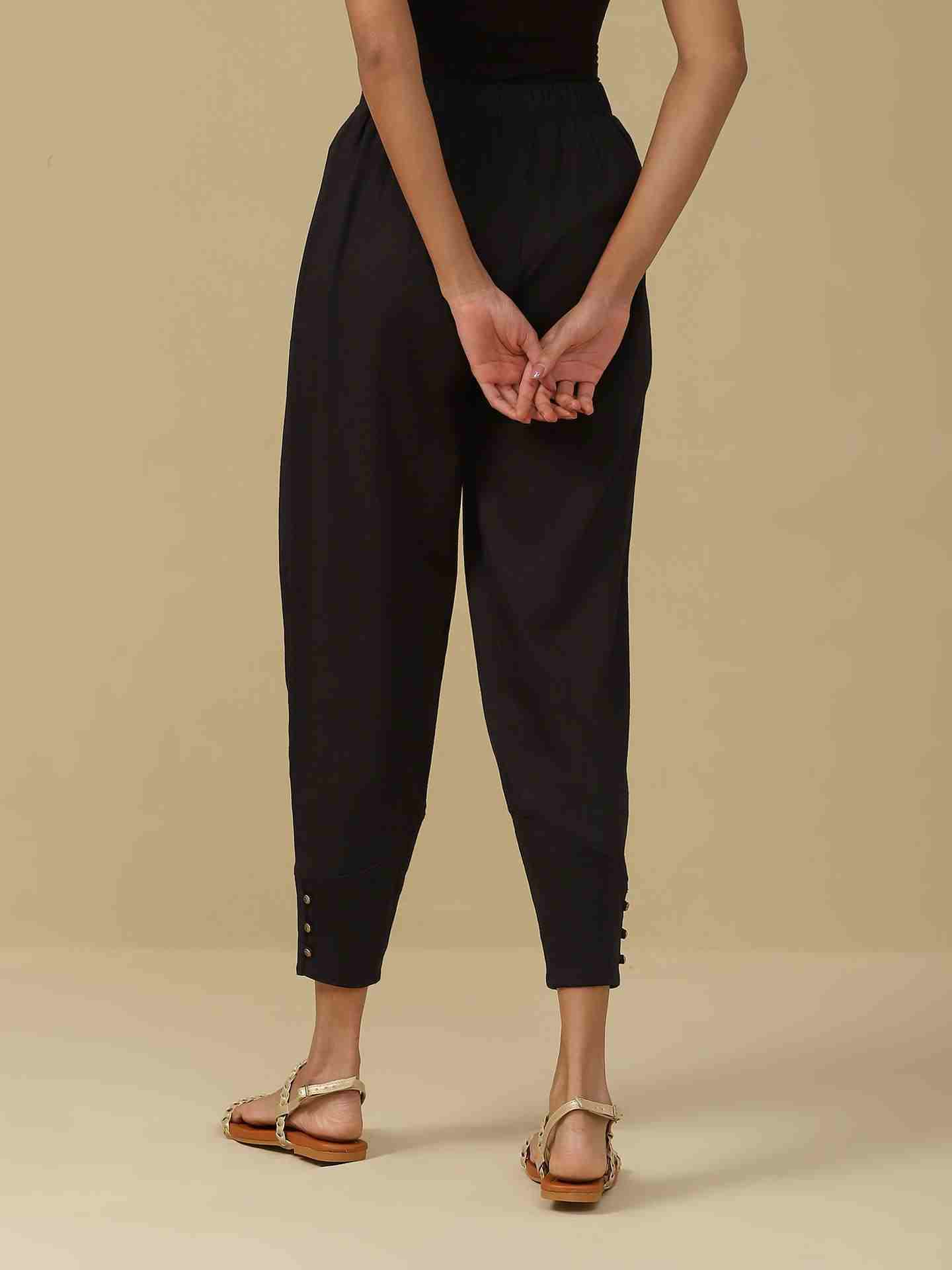 Black Tapered Trousers