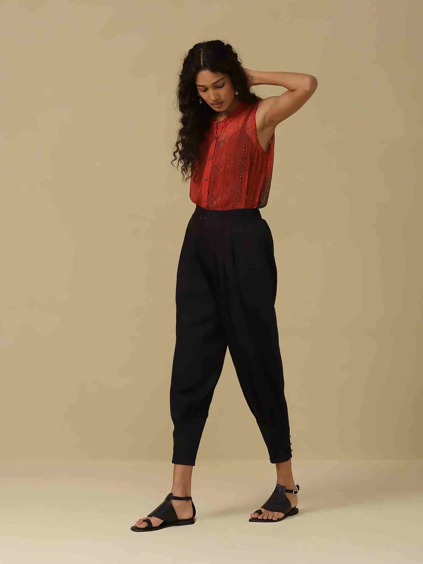 Black Tapered Trousers