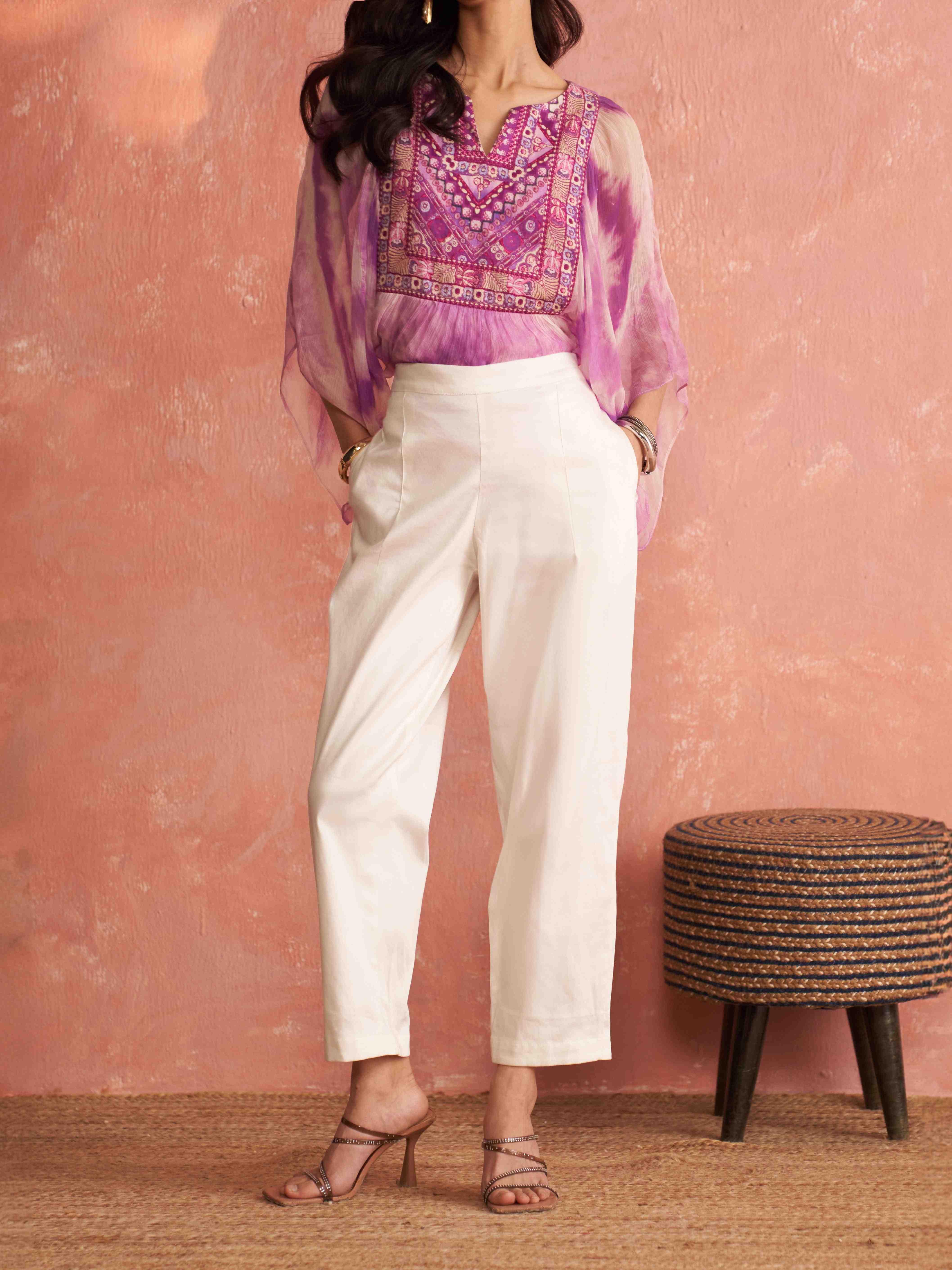 White Straight Leg Pants