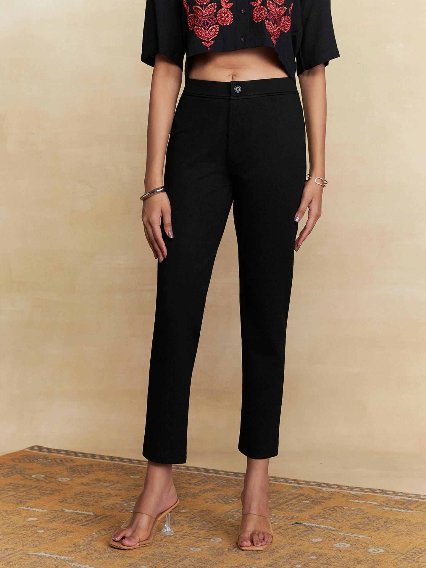 Black Straight Leg Pant