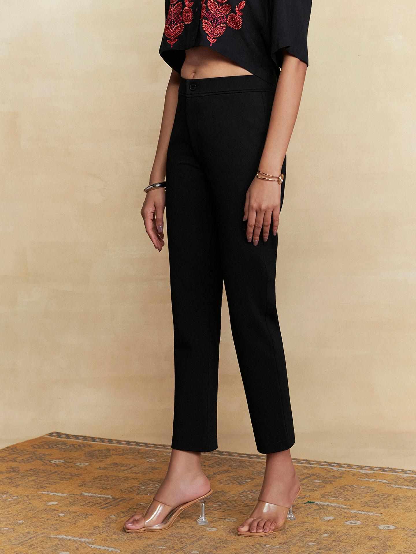 Black Straight Leg Pant
