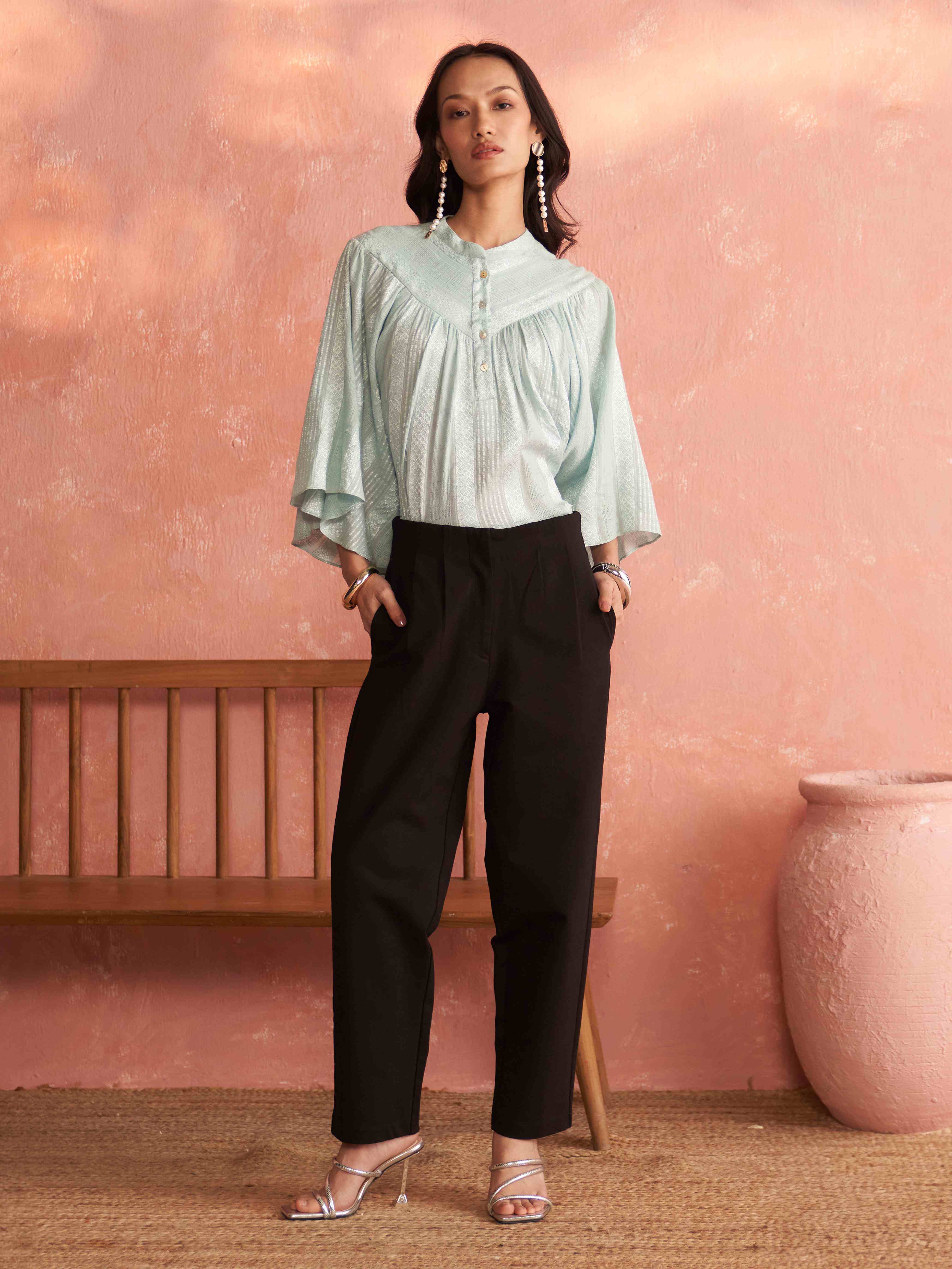Black Straight-Leg Pants