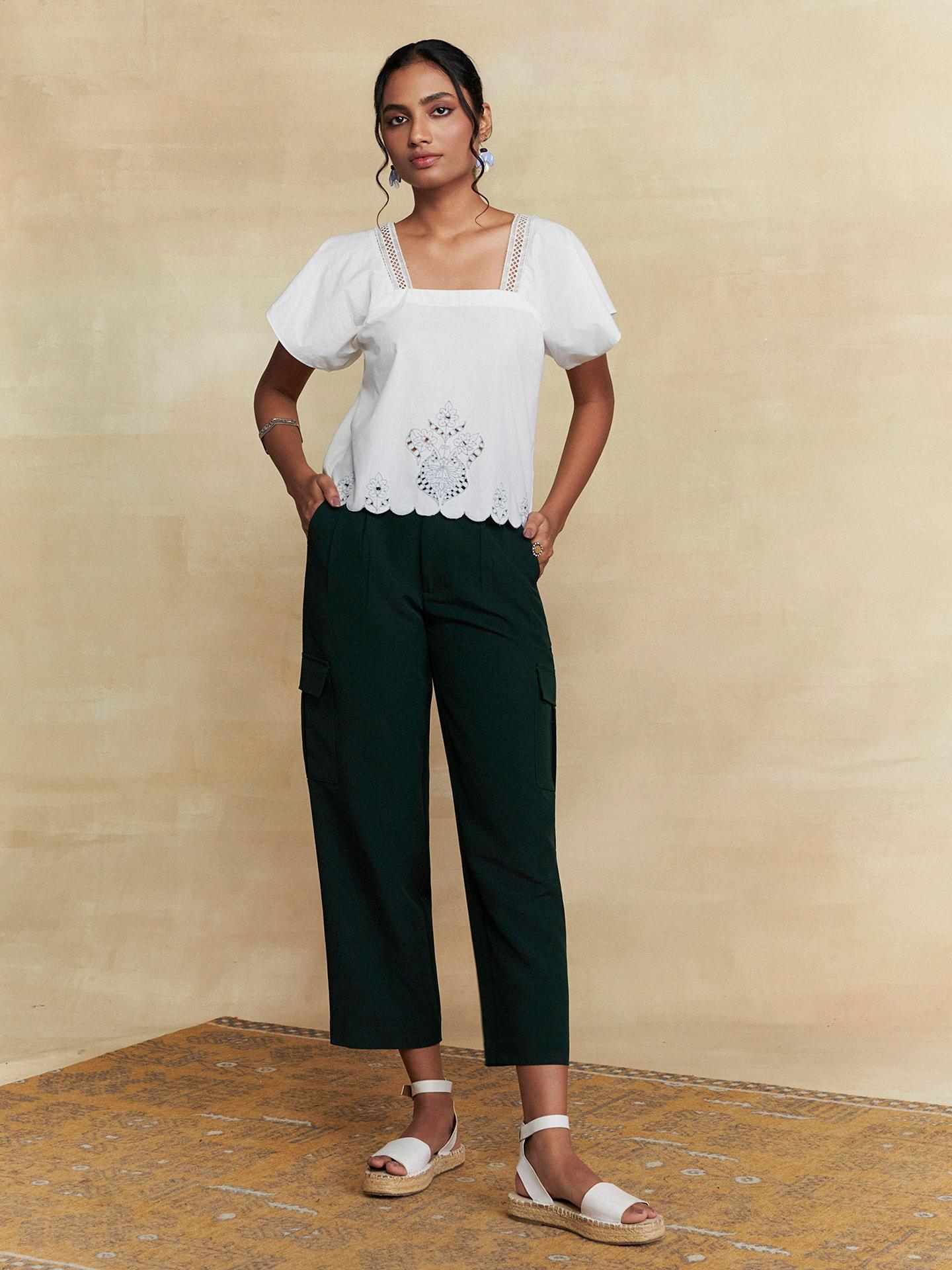 Green Straight Leg Pant