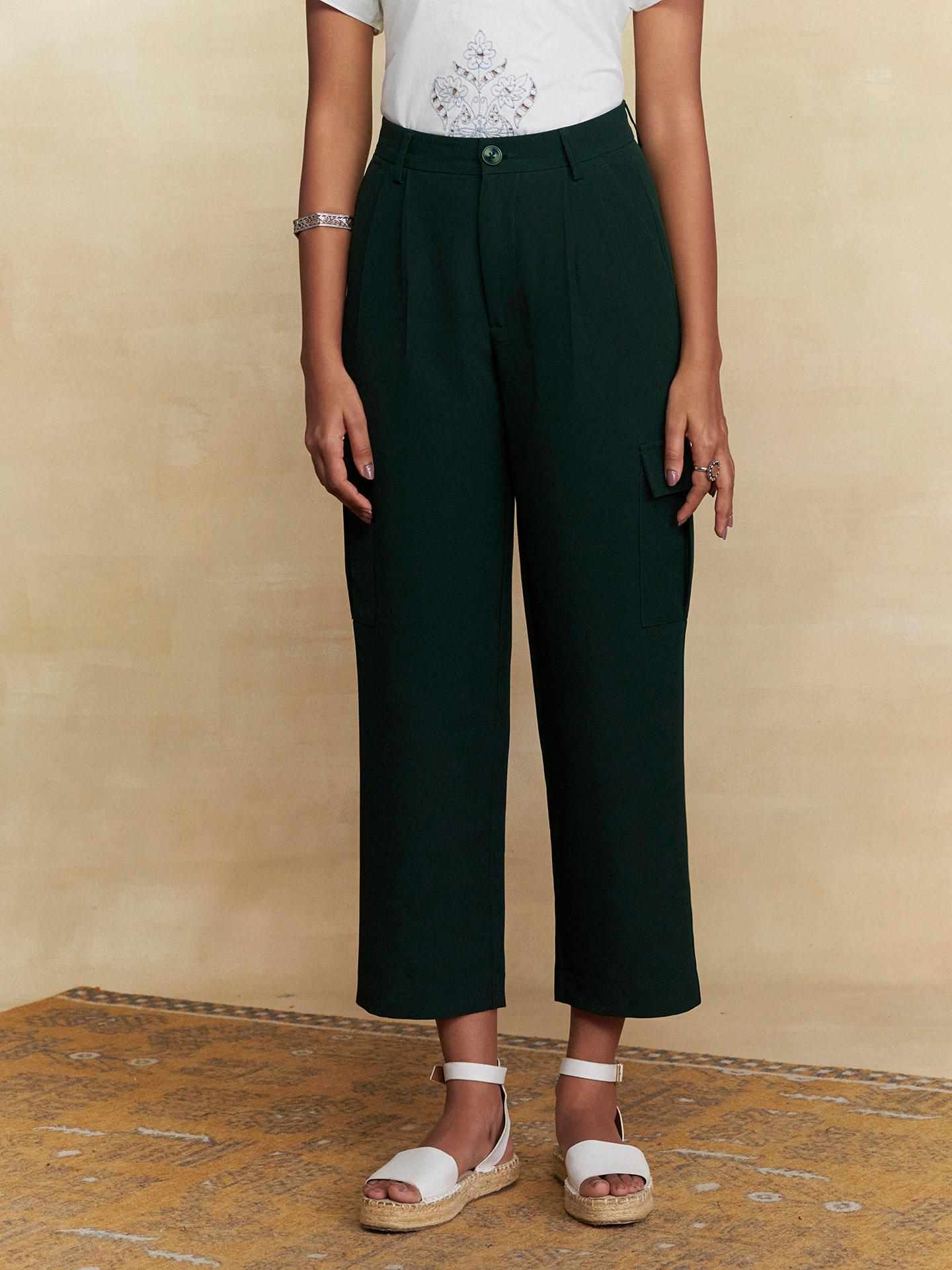 Green Straight Leg Pant