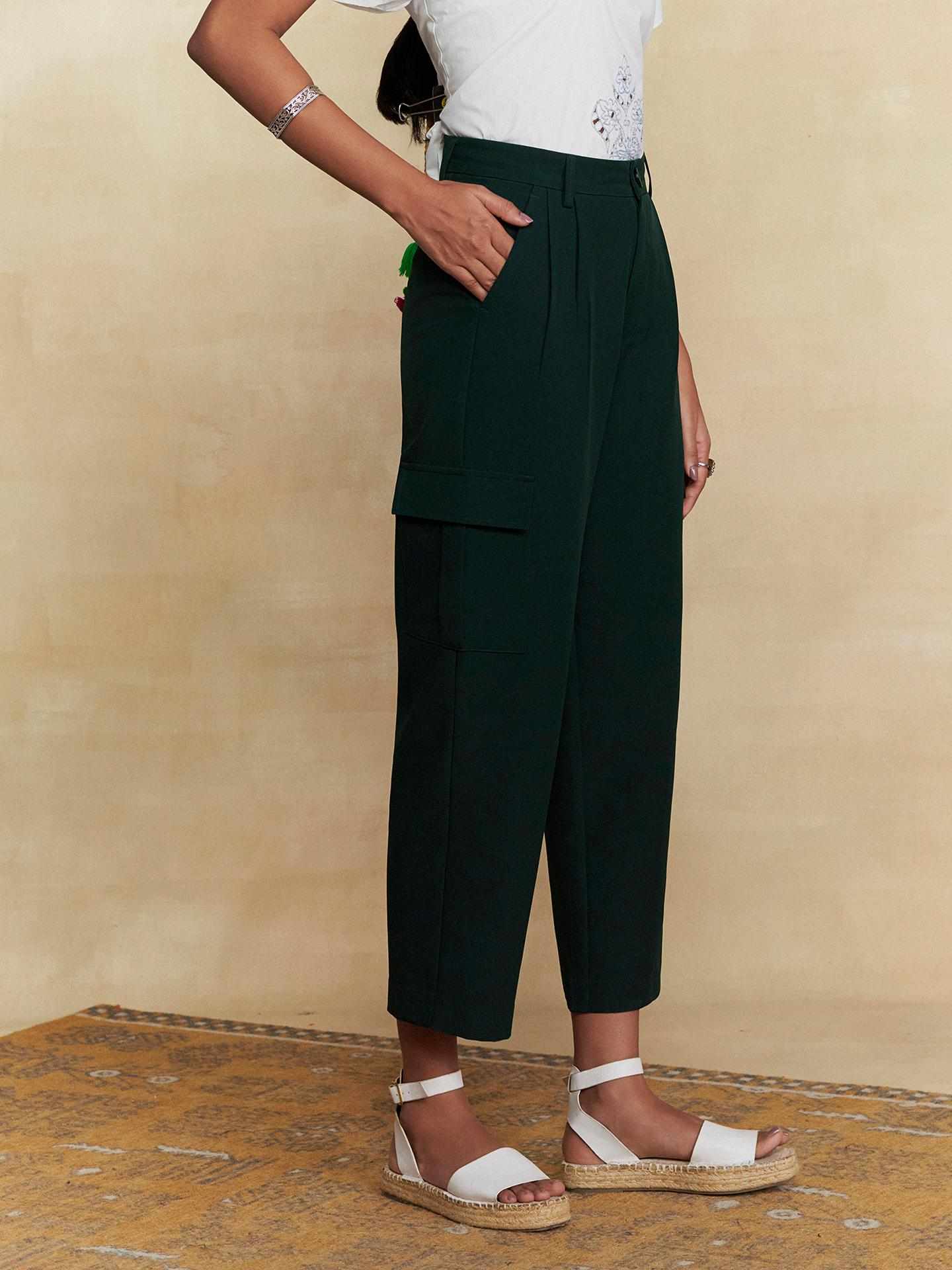 Green Straight Leg Pant