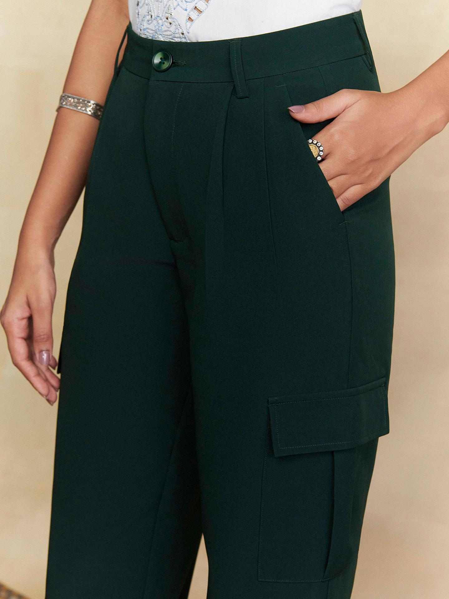 Green Straight Leg Pant