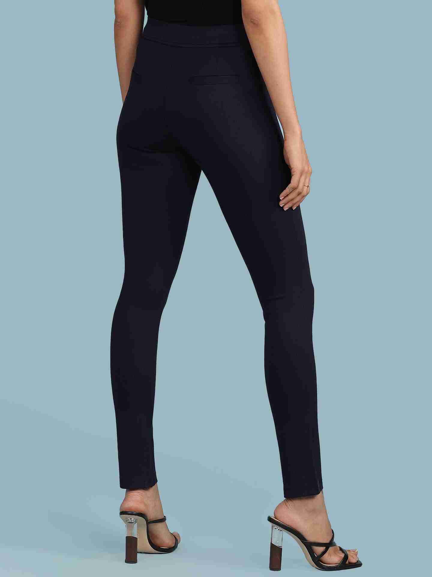 Navy Solid Jeggings