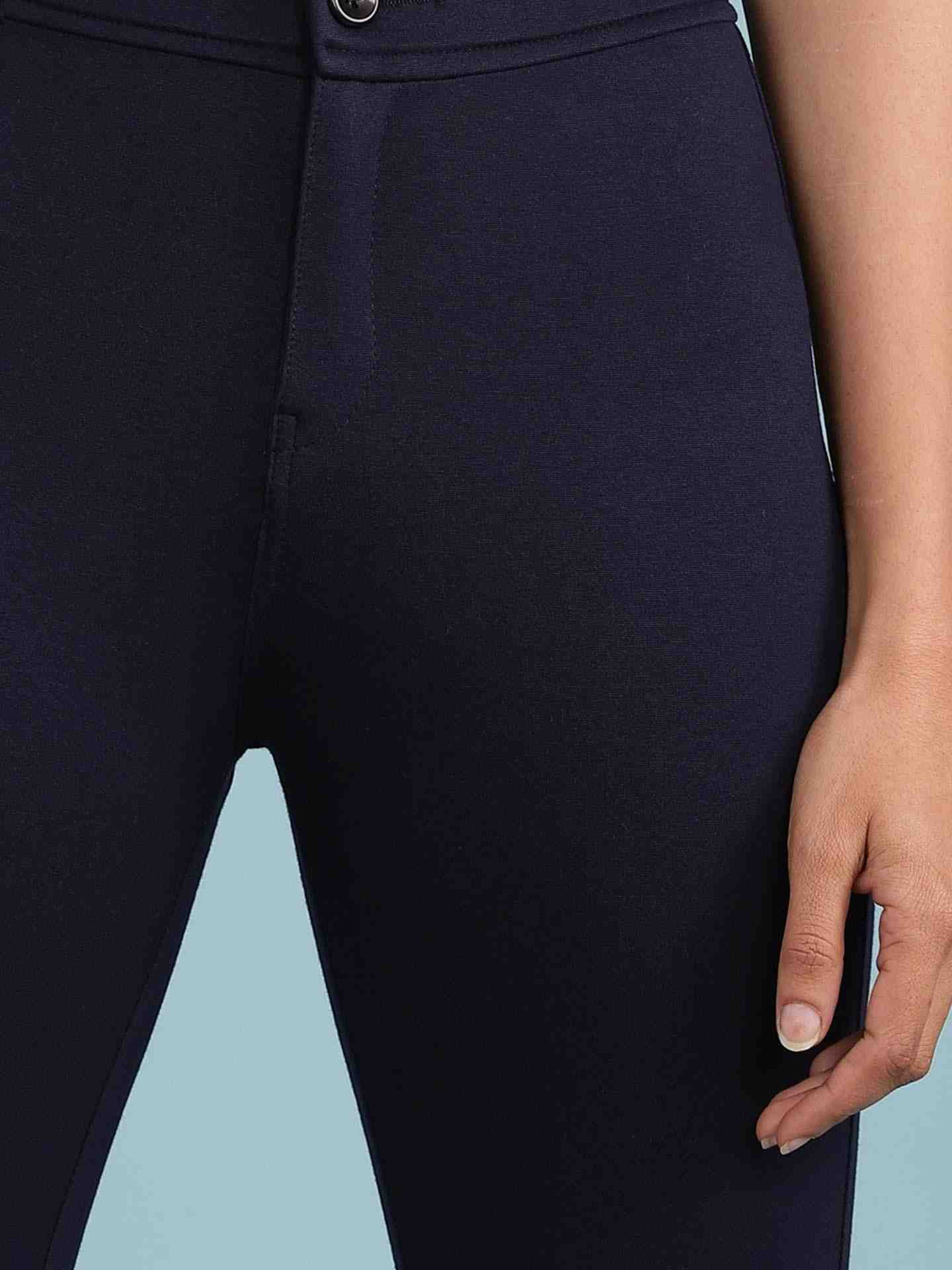 Navy Solid Jeggings