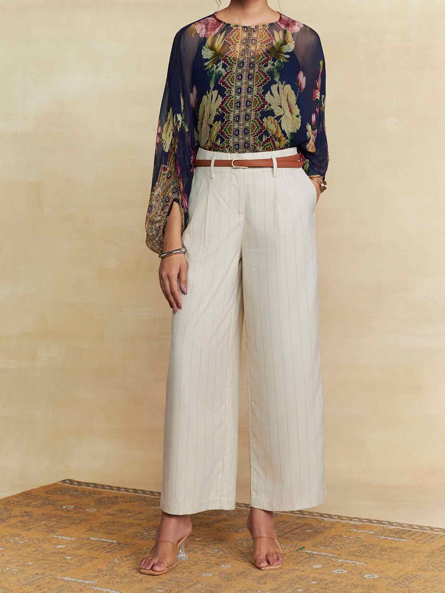 Off White Wide Leg Pant