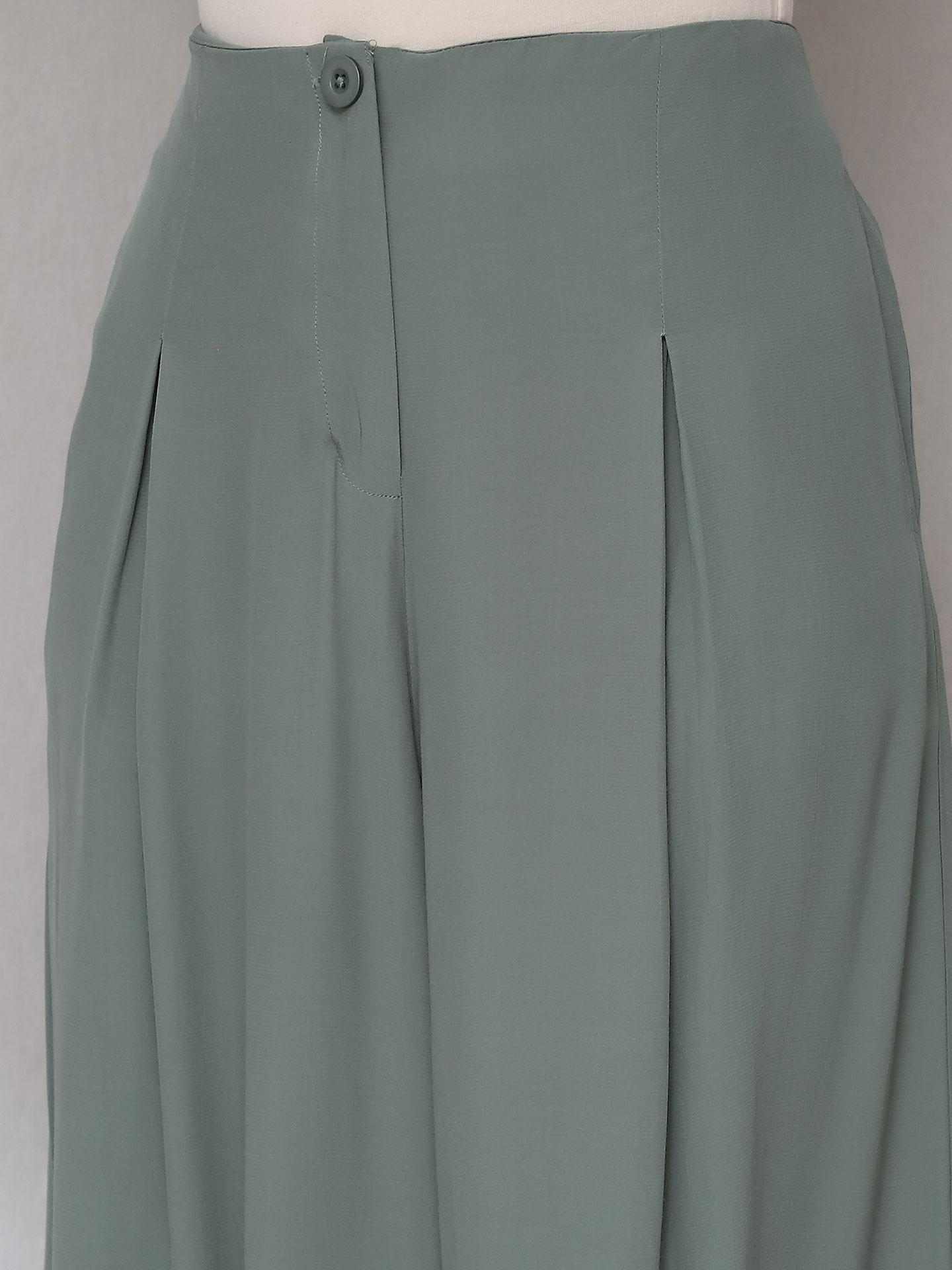 Green Wide-Leg Trousers