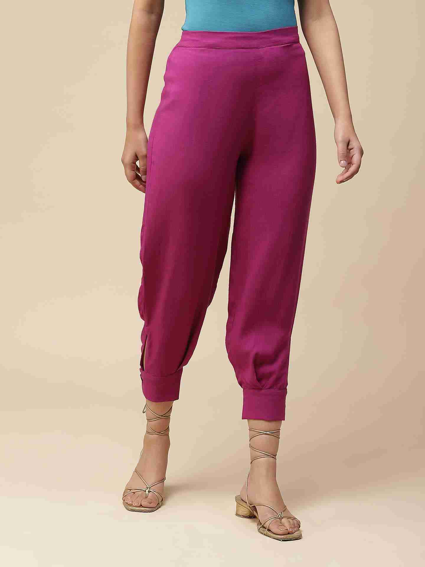 Purple Tapered Pants