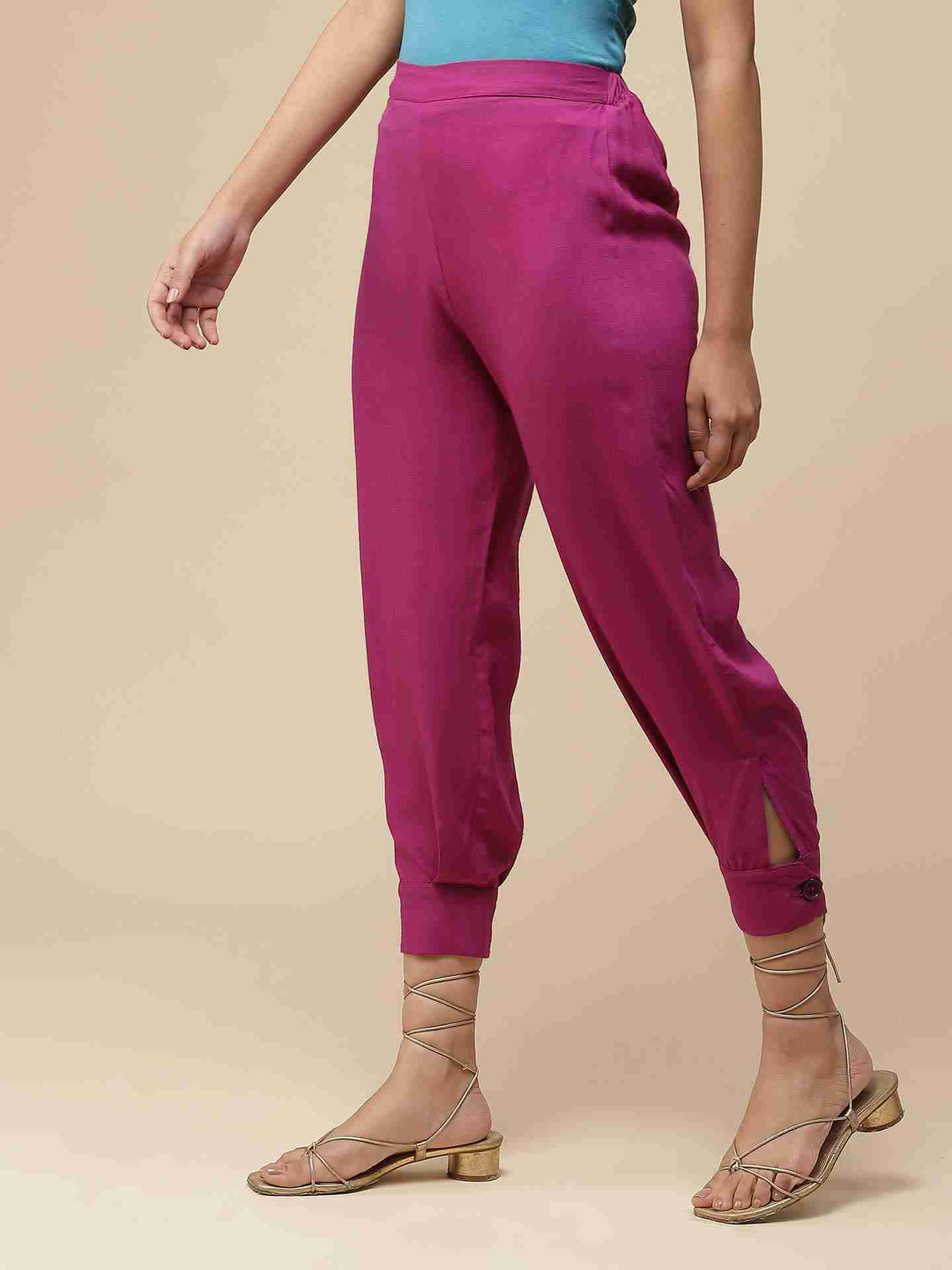 Purple Tapered Pants