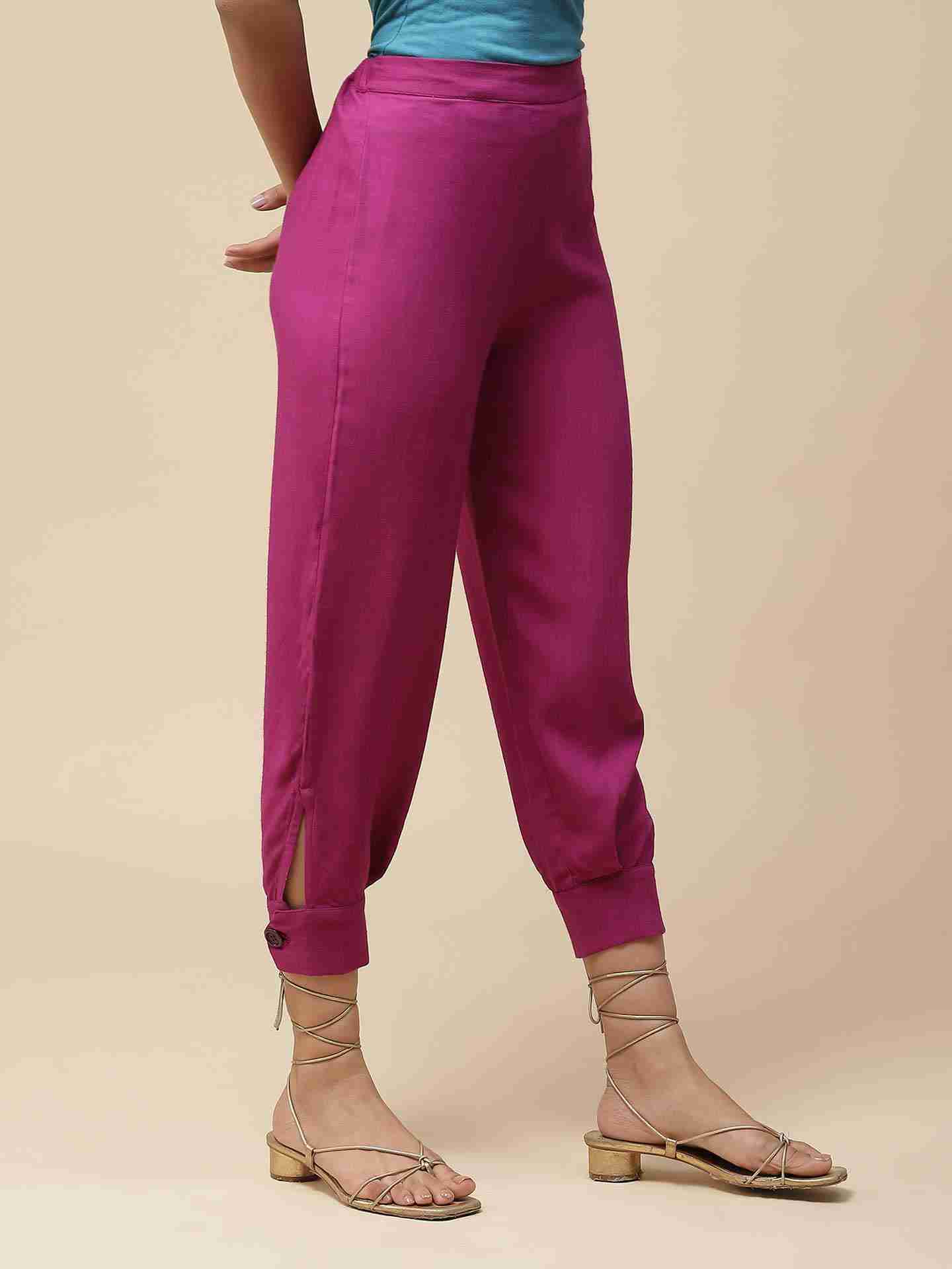 Purple Tapered Pants