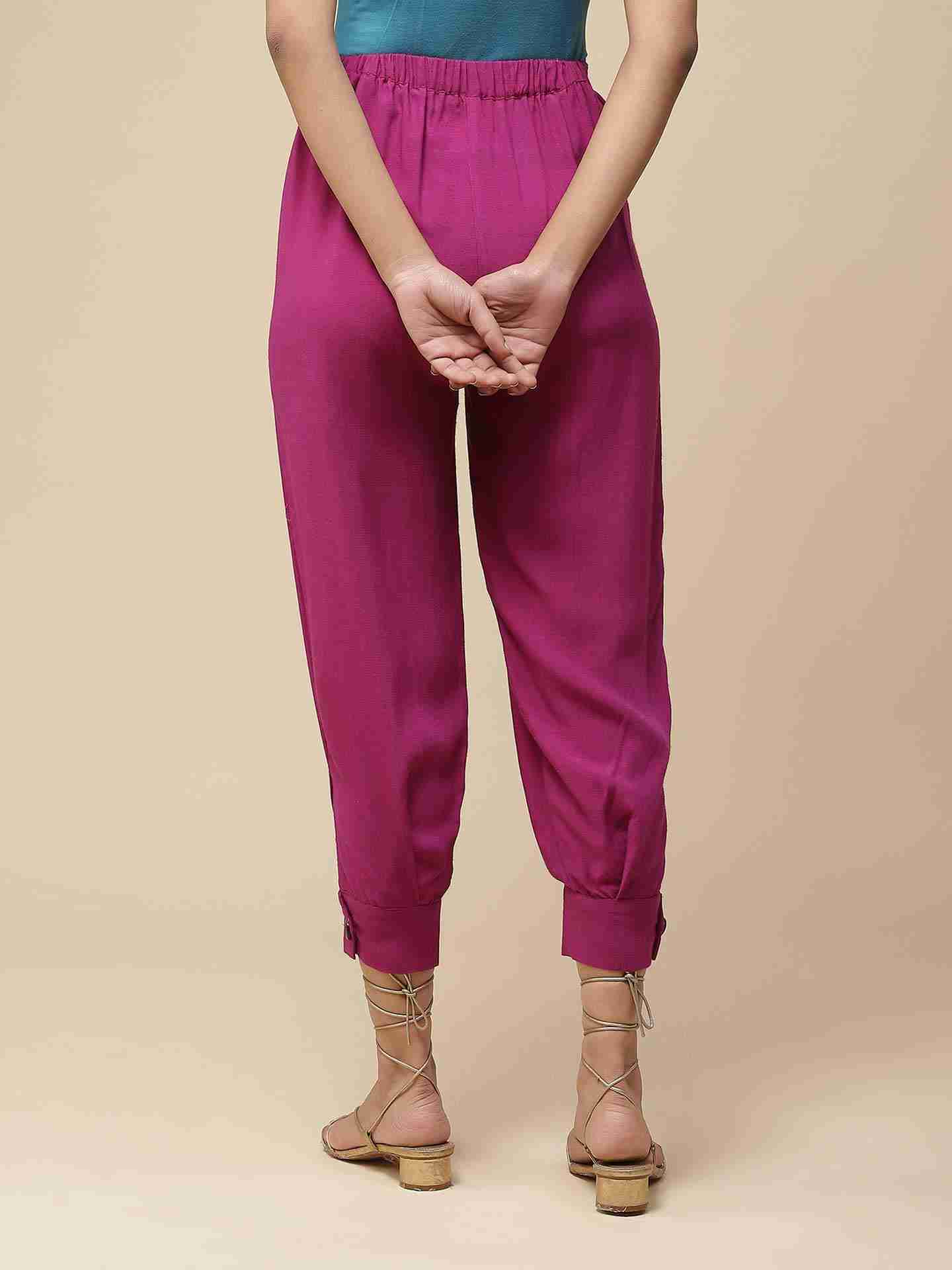 Purple Tapered Pants