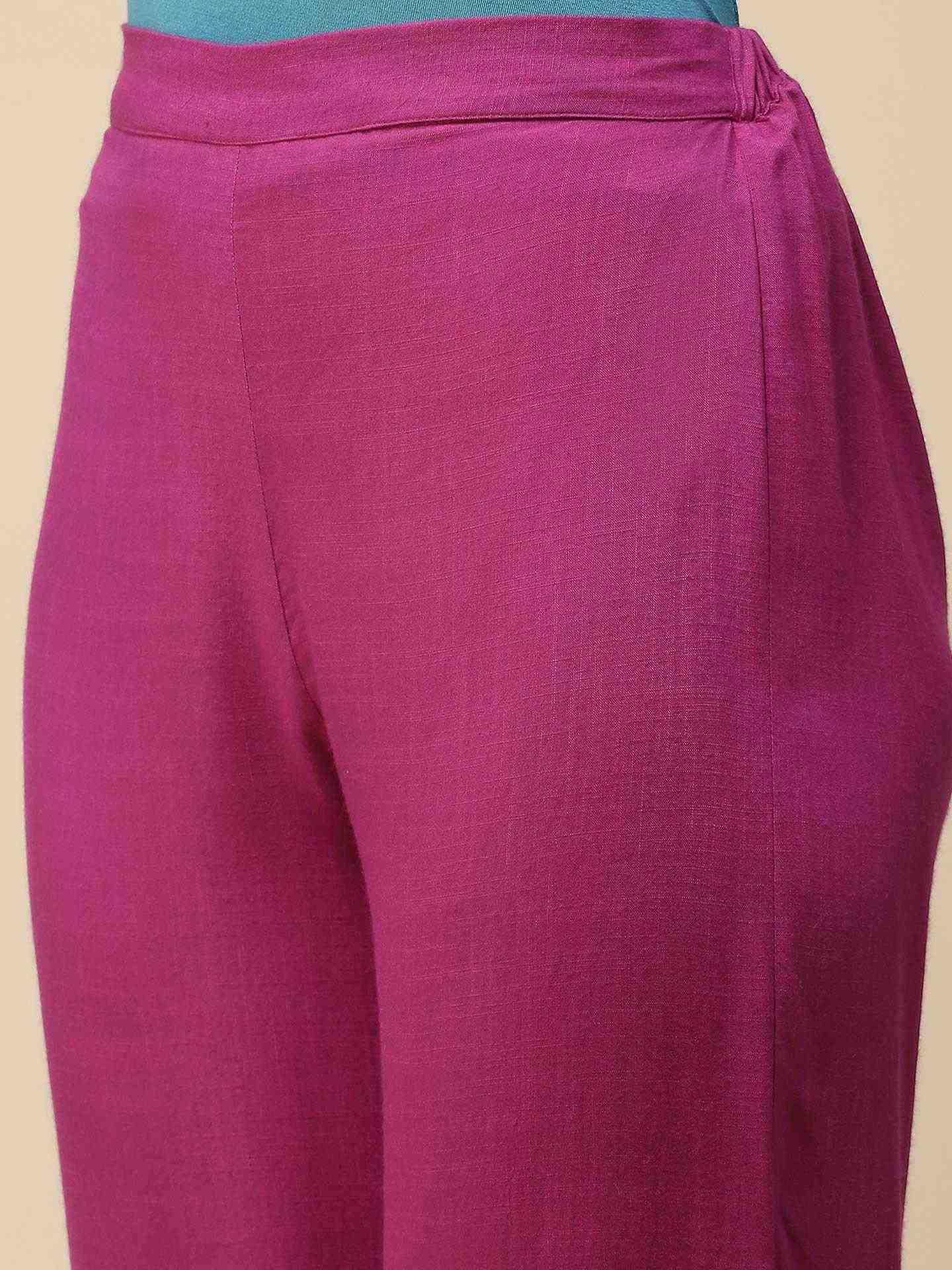 Purple Tapered Pants