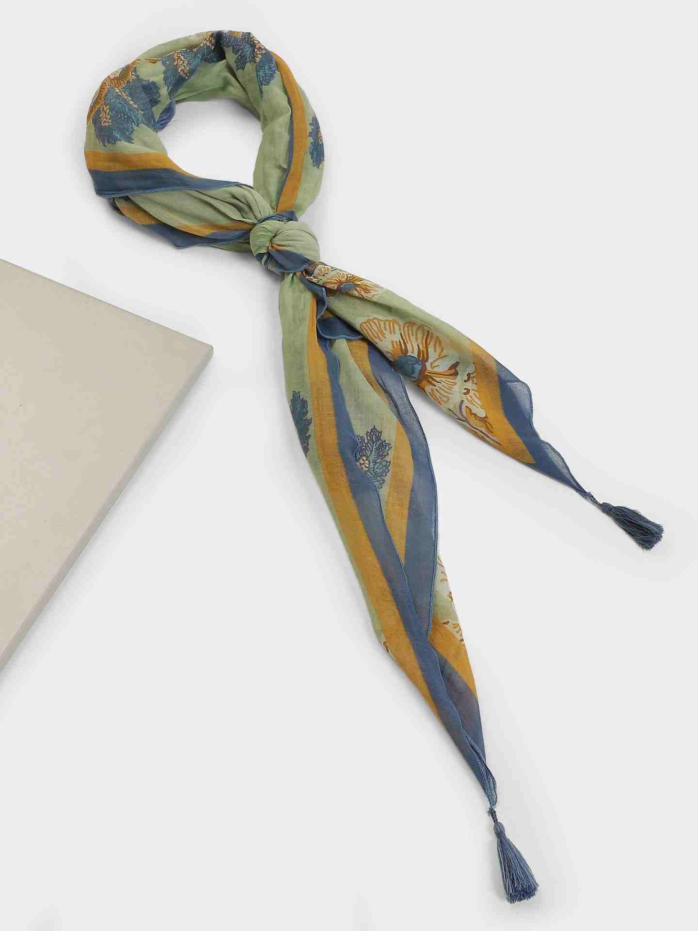 Green Ikkat  Scarf