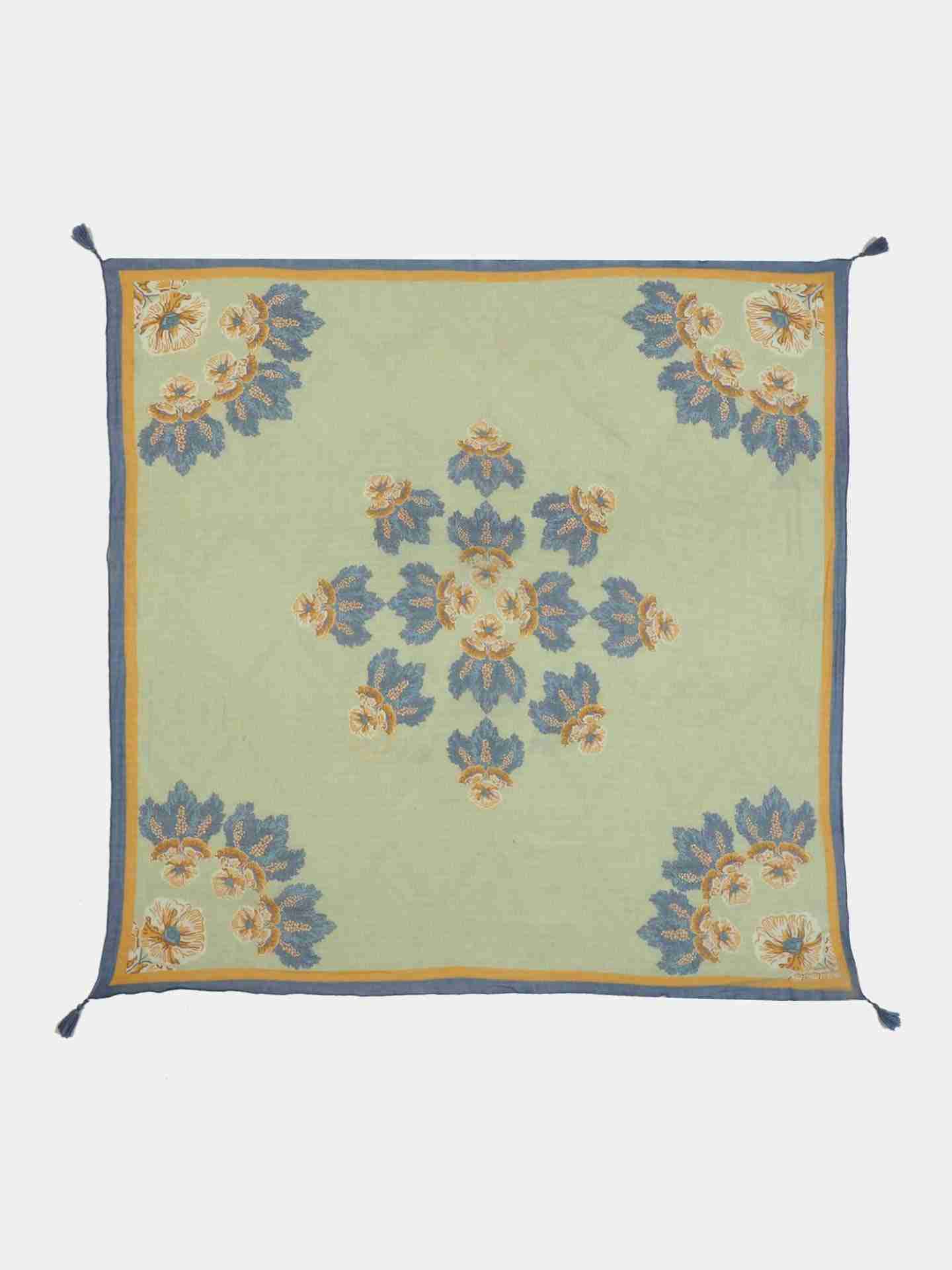 Green Ikkat  Scarf