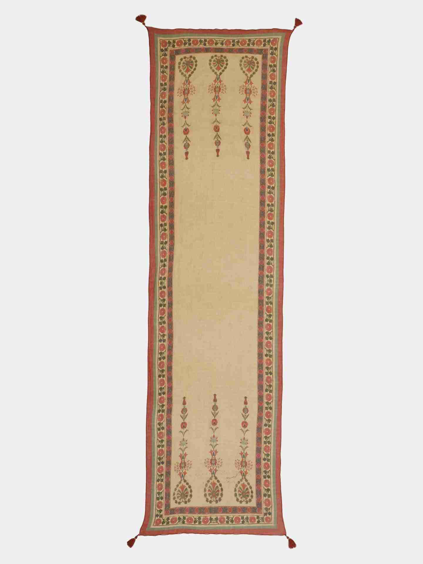 Beige & Maroon Rudra Scarf