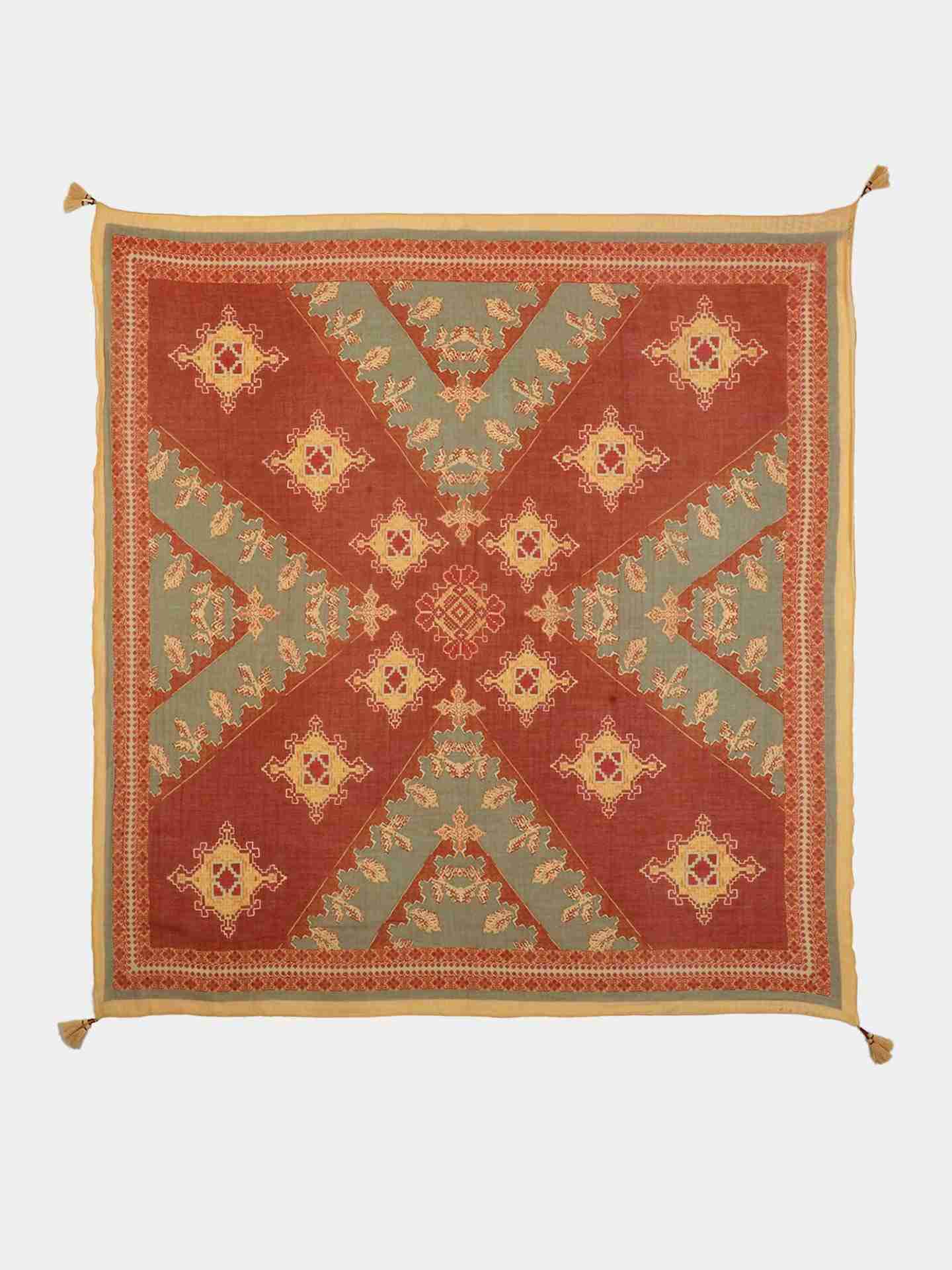 Rust & Green Savron Scarf