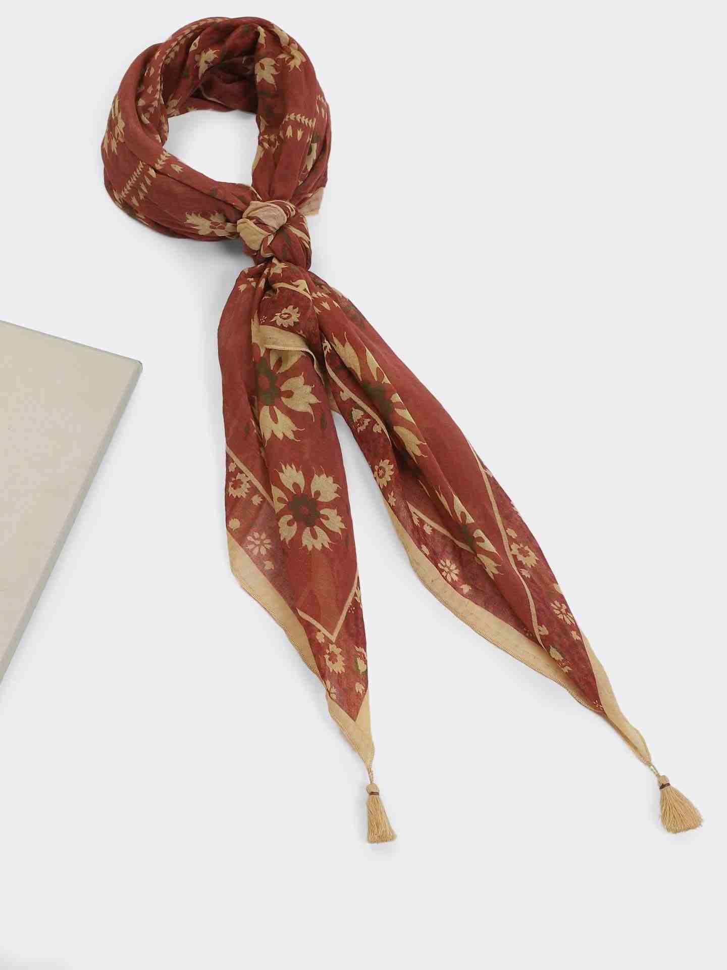 Maroon Selvia Scarf