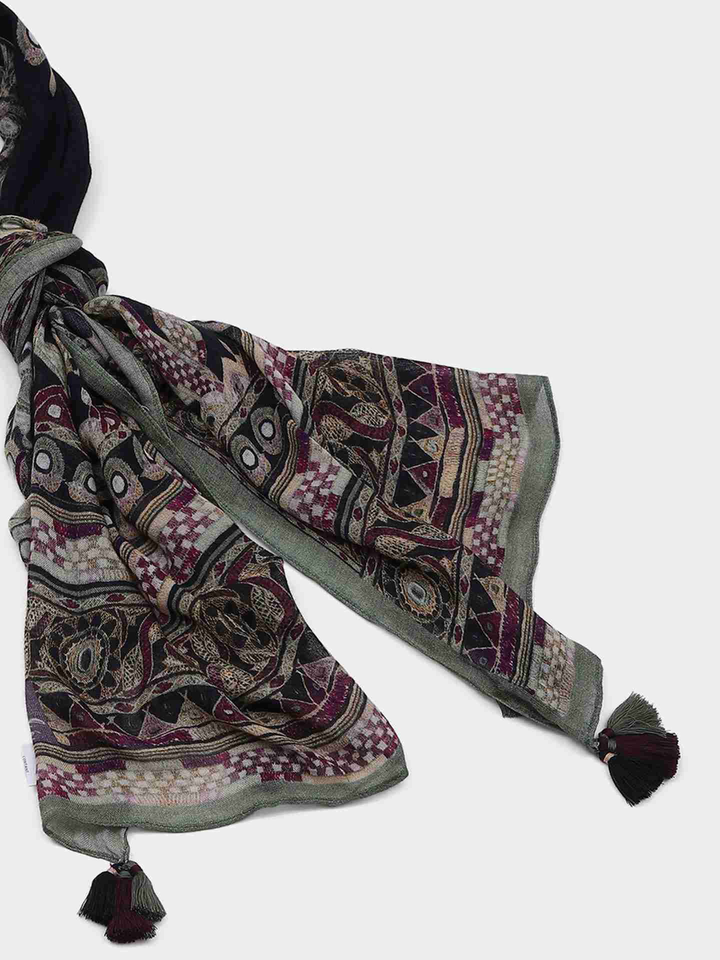 Black Tanishqa Long Scarf