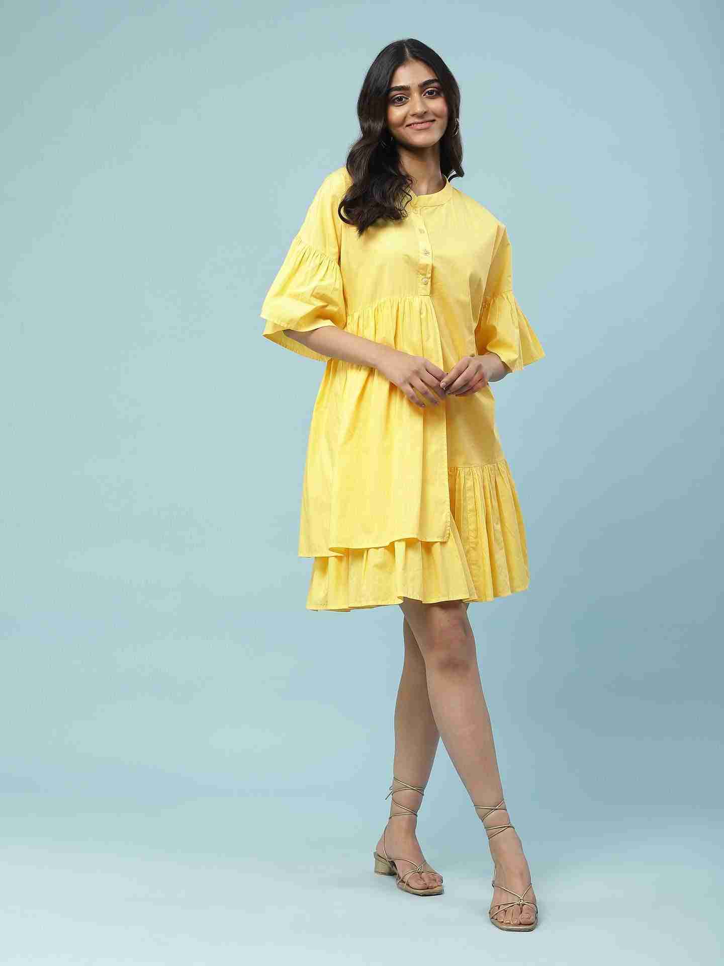 Yellow Havana Short Dress