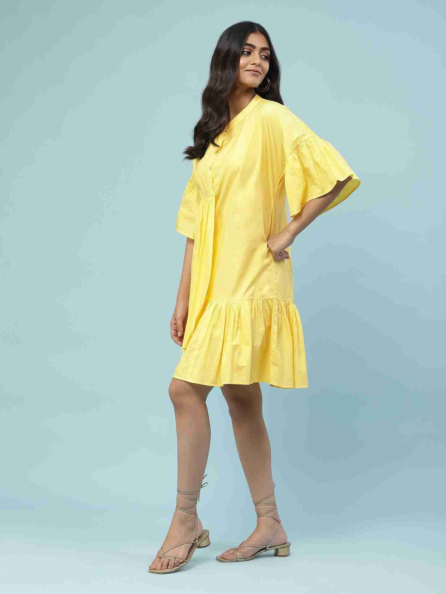Yellow Havana Short Dress