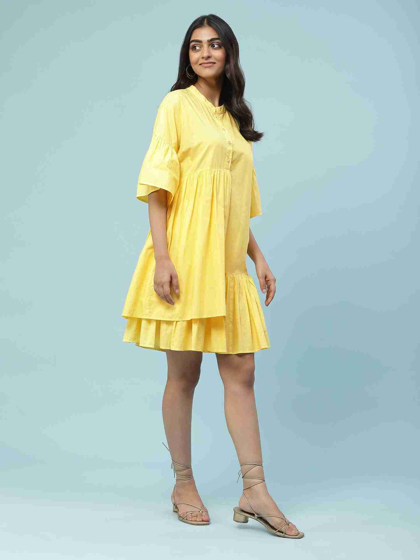 Yellow Havana Short Dress