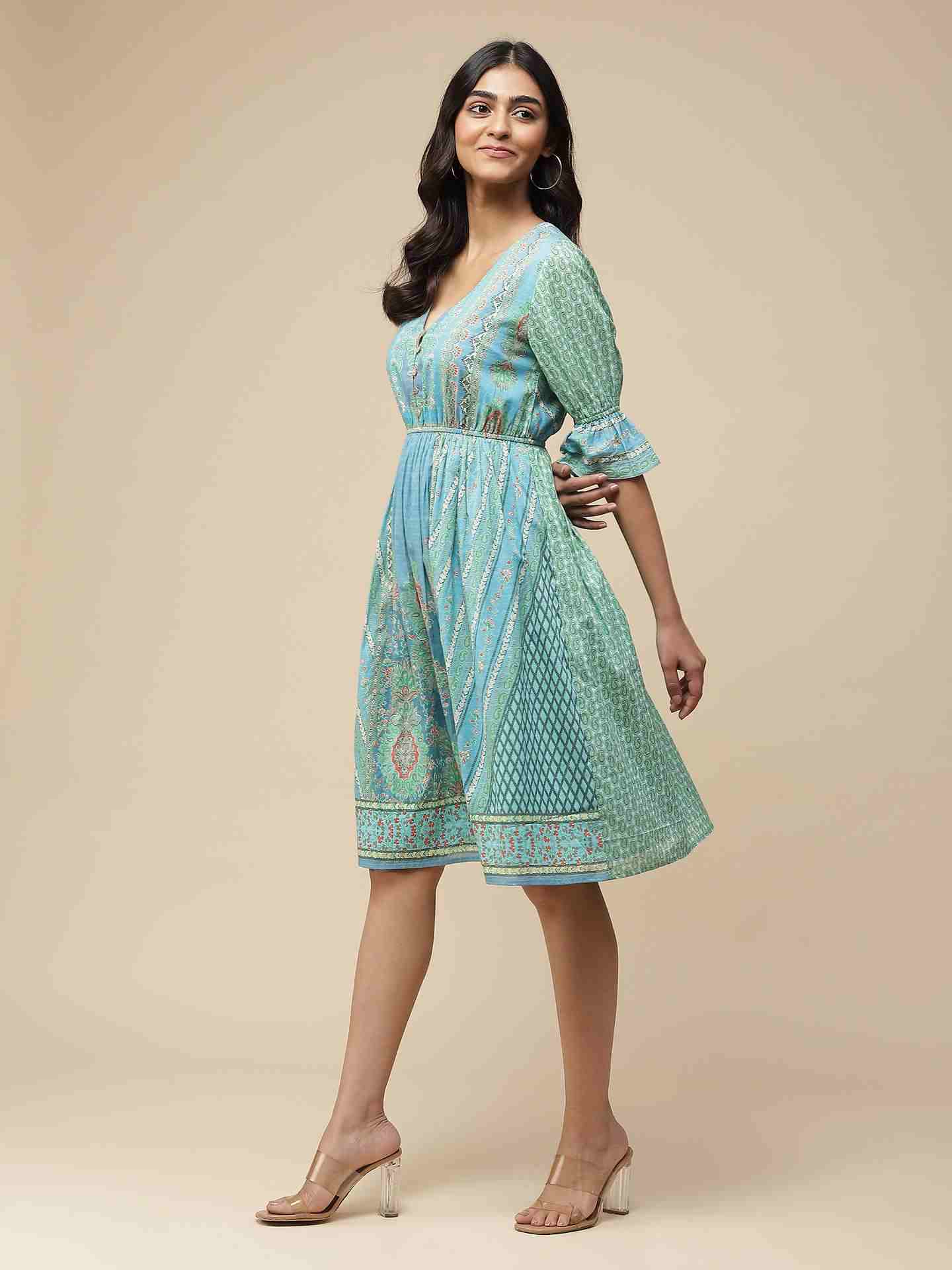 Blue Viti Short Dress