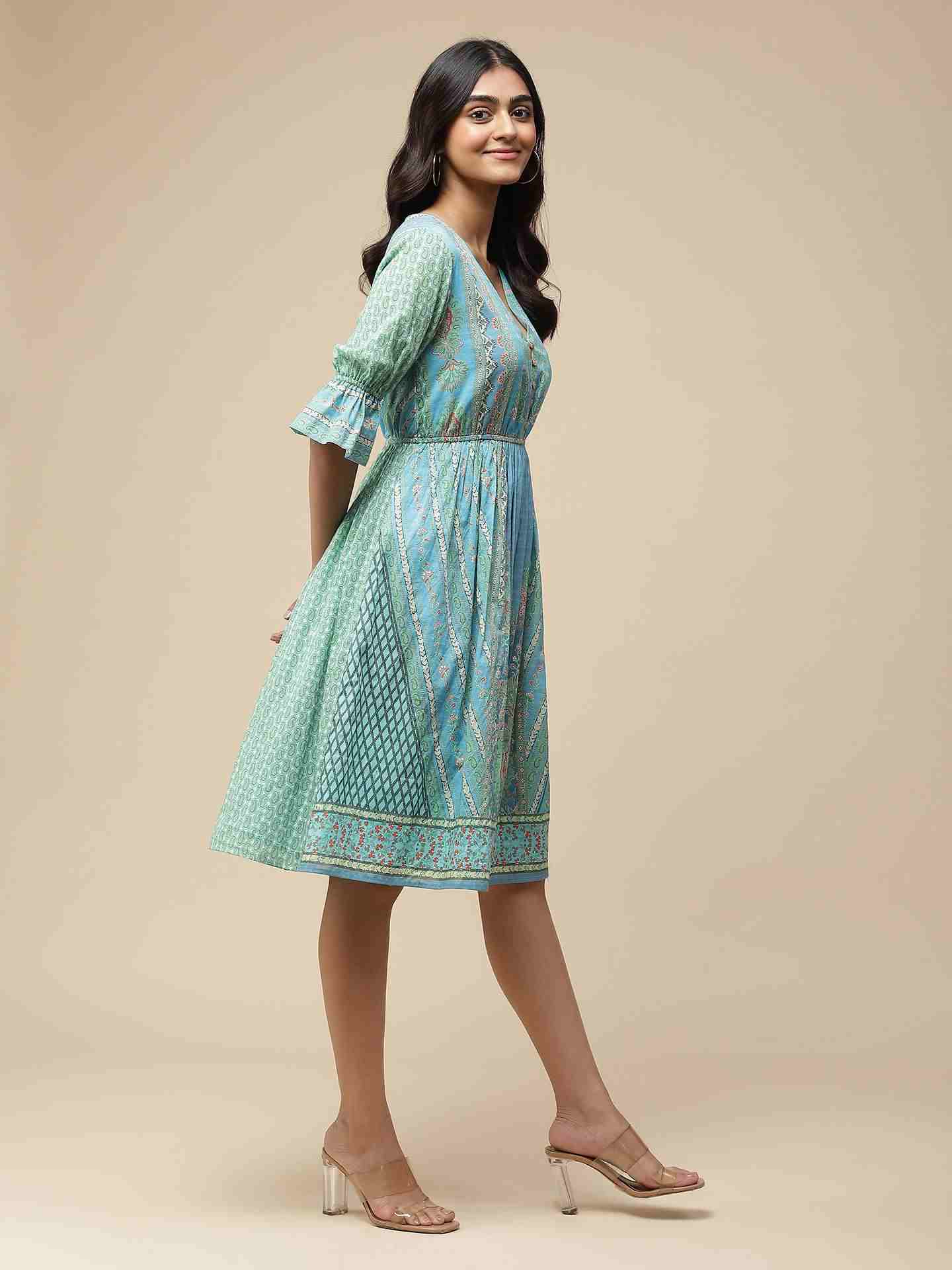 Blue Viti Short Dress