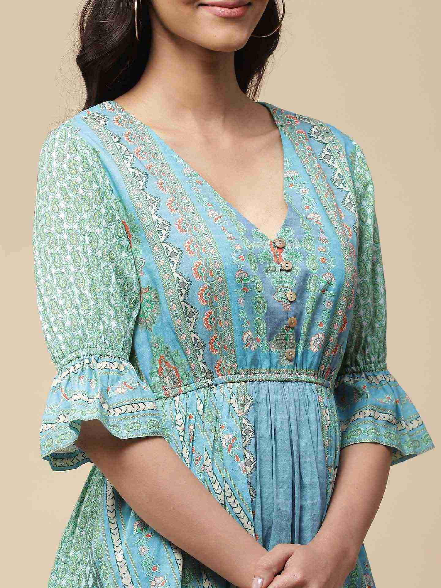 Blue Viti Short Dress