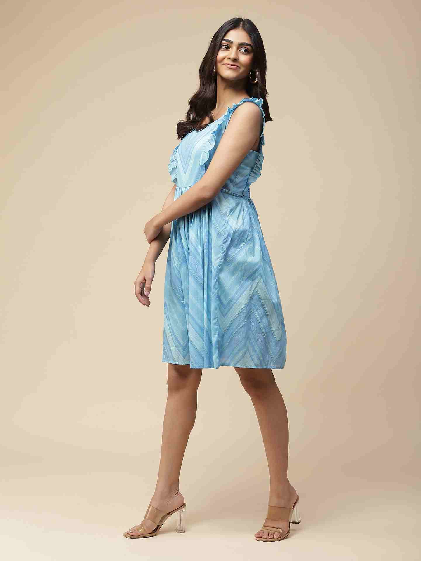 Blue Vanya Short Dress